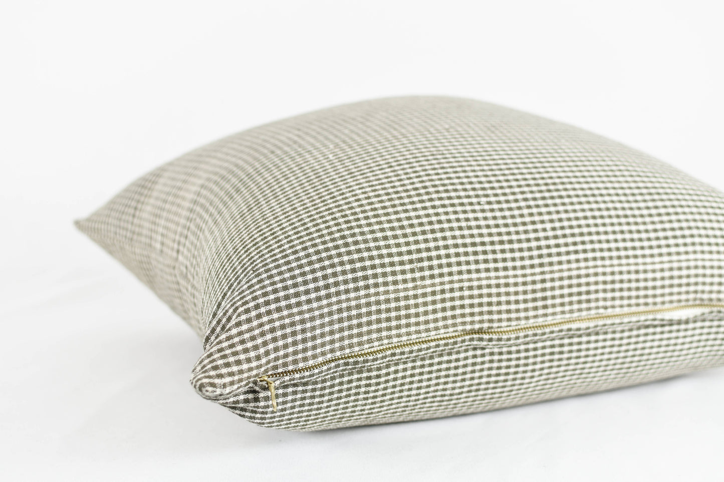 Georgie Green Check Pillow