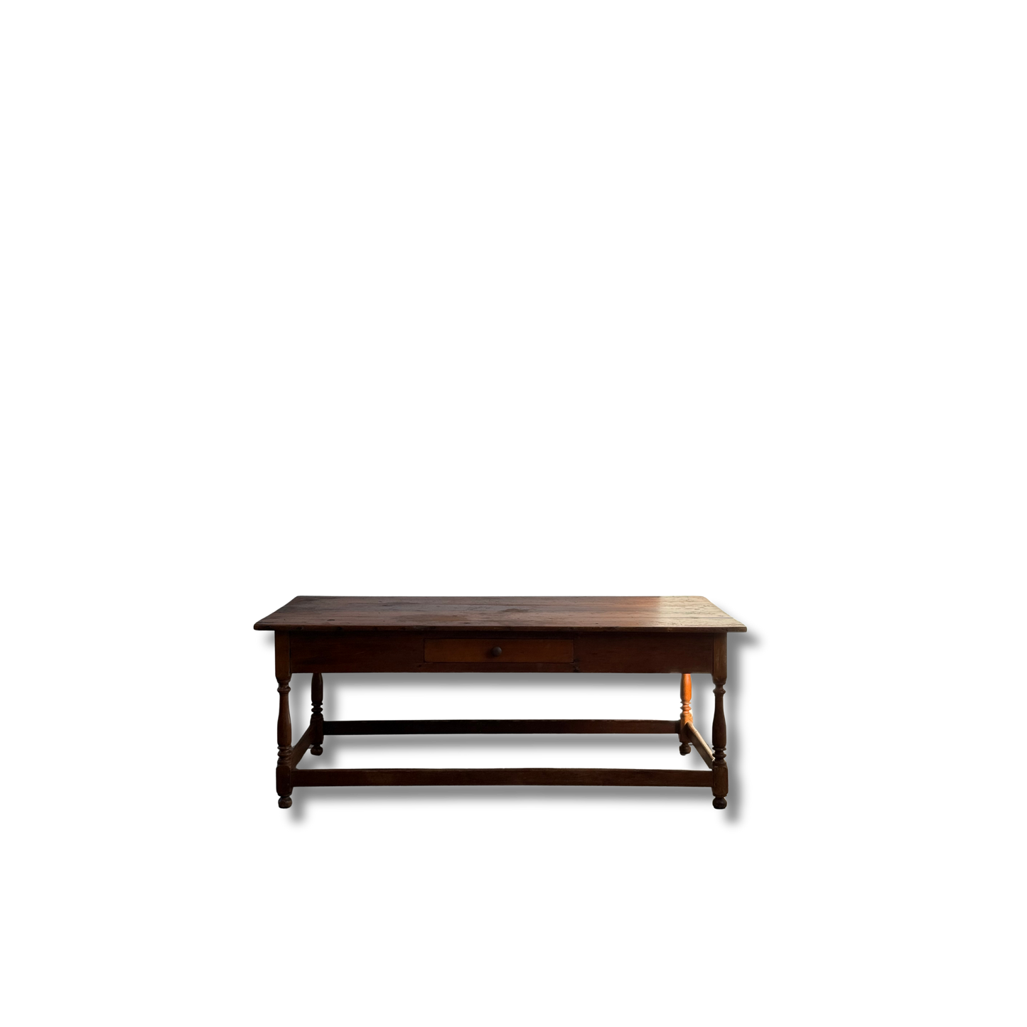 19th Century Dinning Table with Stretcher Base