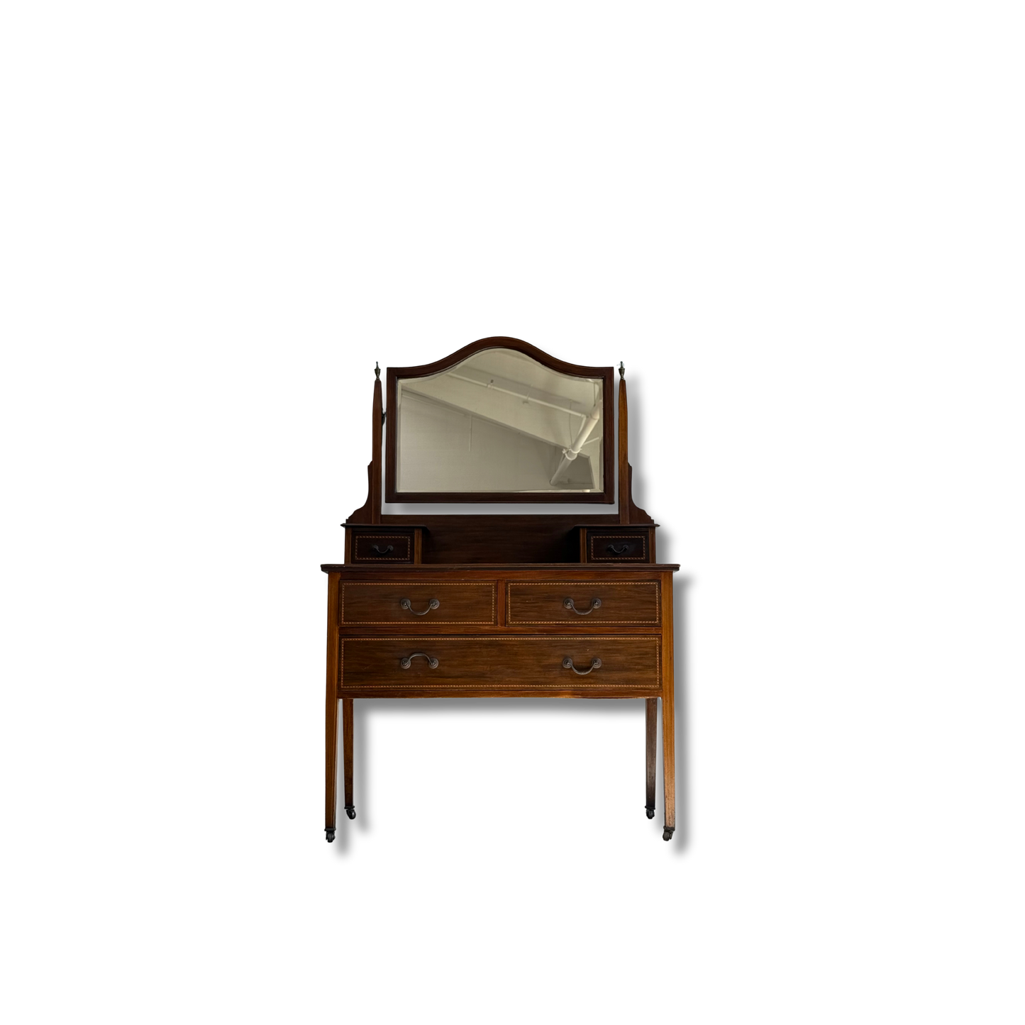 George III Style Inlaid Mahogany Dressing Table