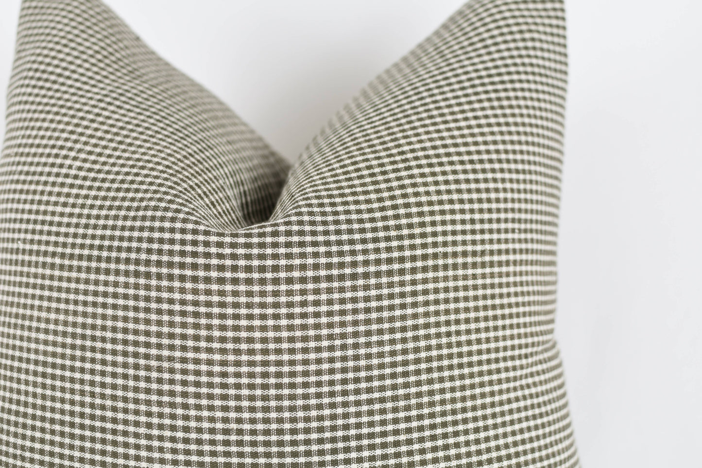Georgie Green Check Pillow