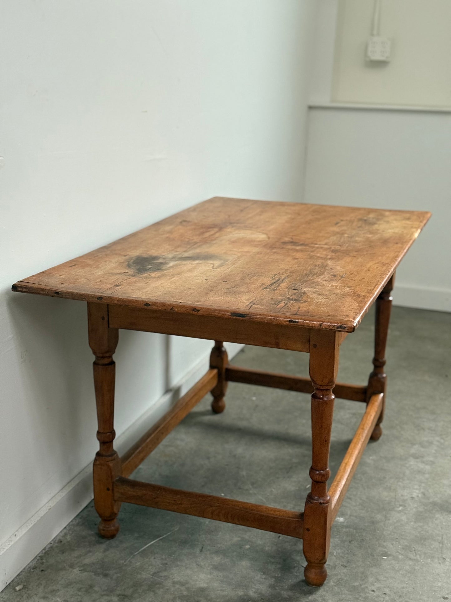 Maple Tap Table With Breadboard Ends.