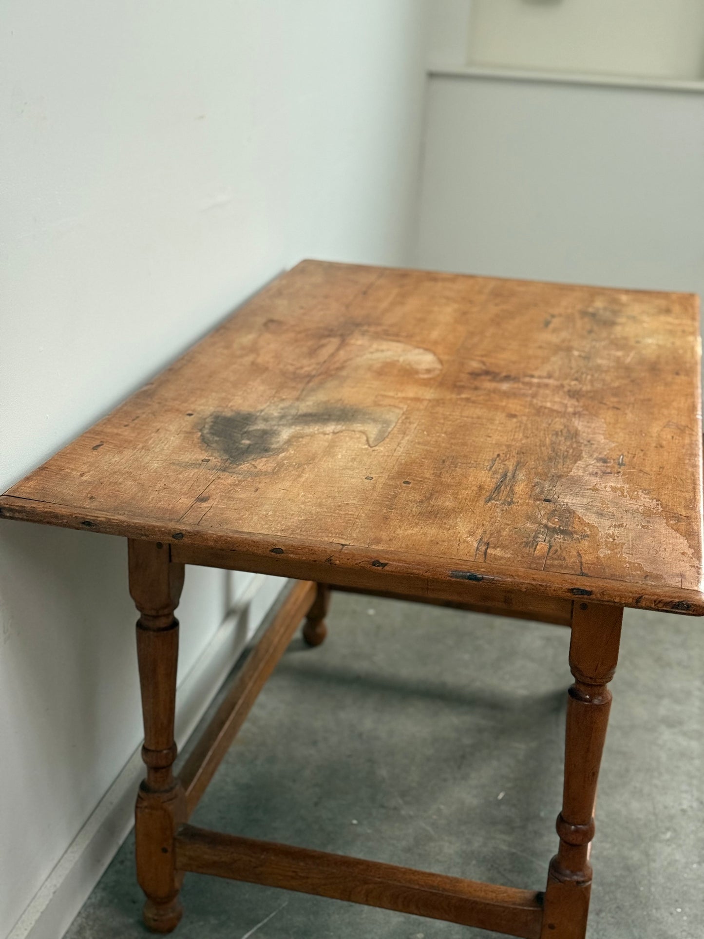 Maple Tap Table With Breadboard Ends.