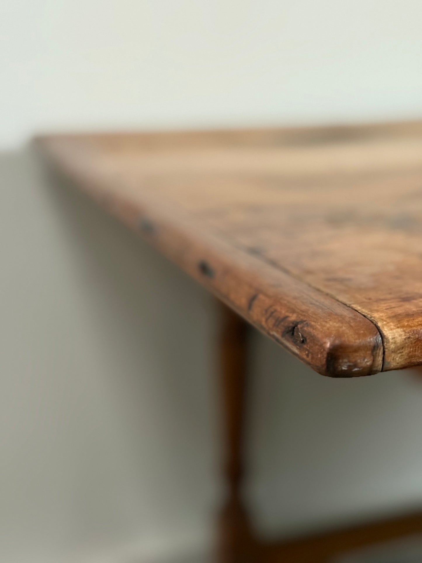 Maple Tap Table With Breadboard Ends.