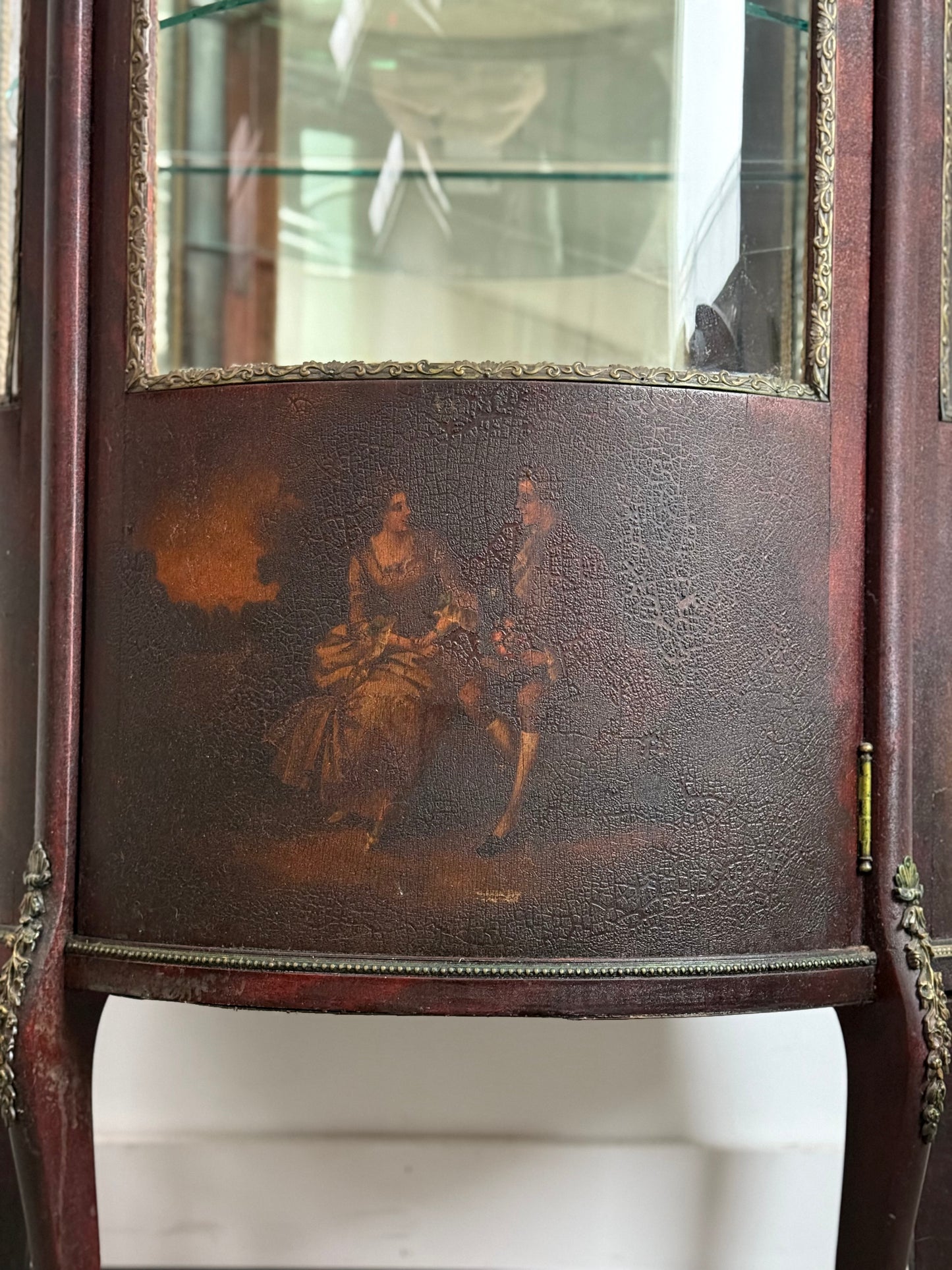 Late 19th C. French Glass Vitrine