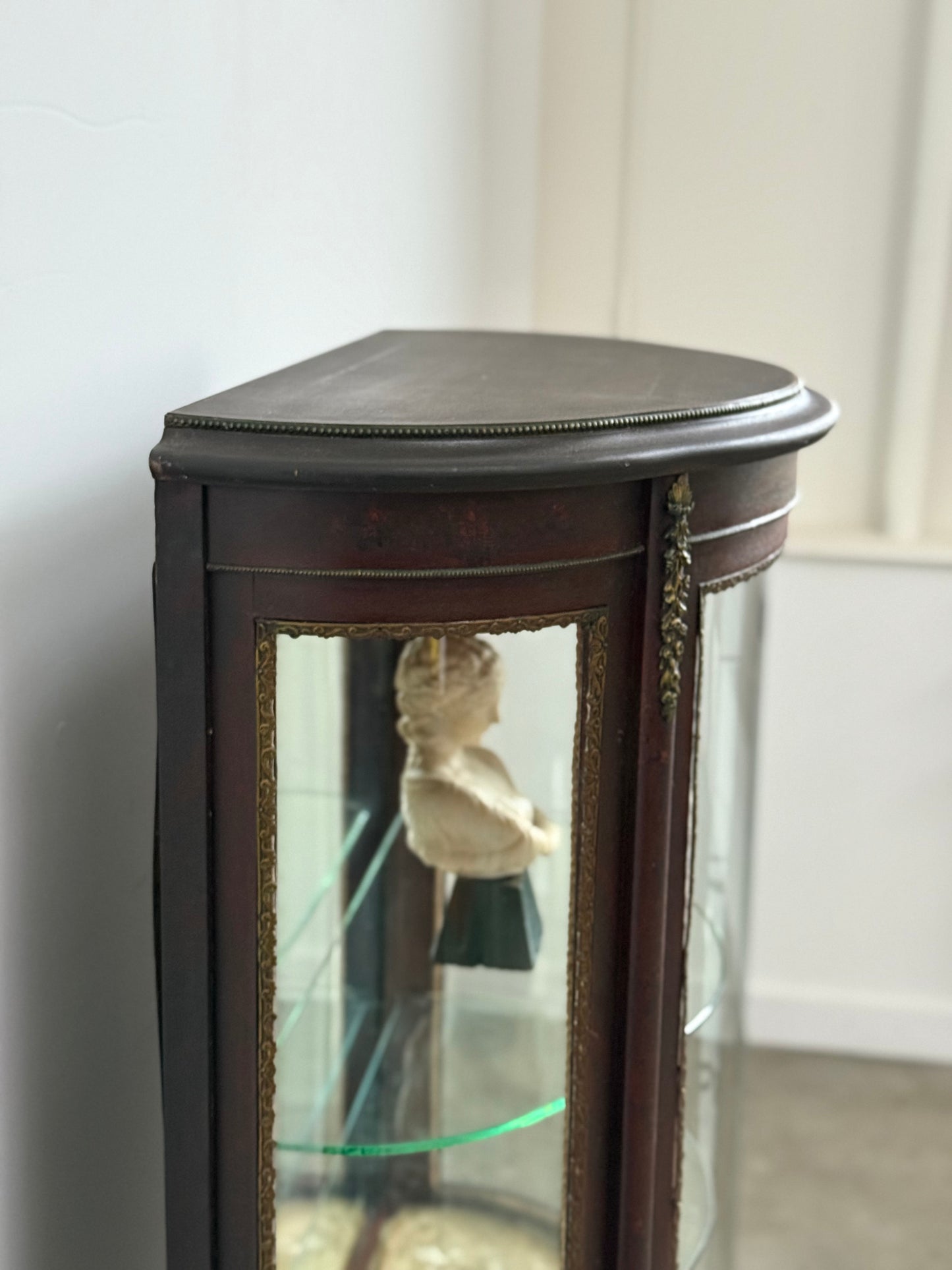 Late 19th C. French Glass Vitrine
