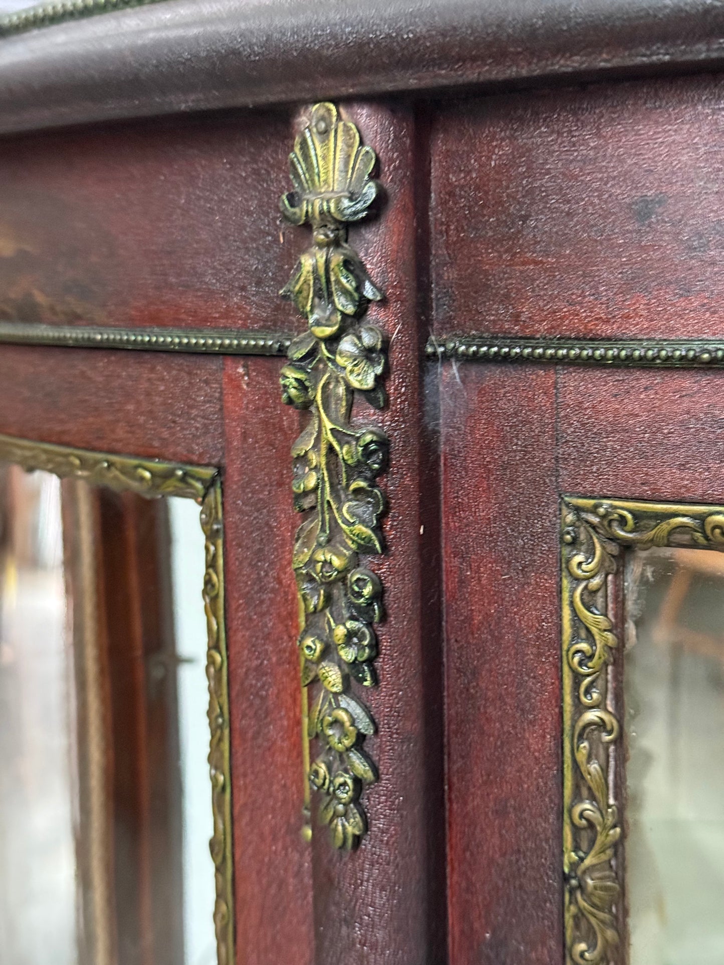 Late 19th C. French Glass Vitrine