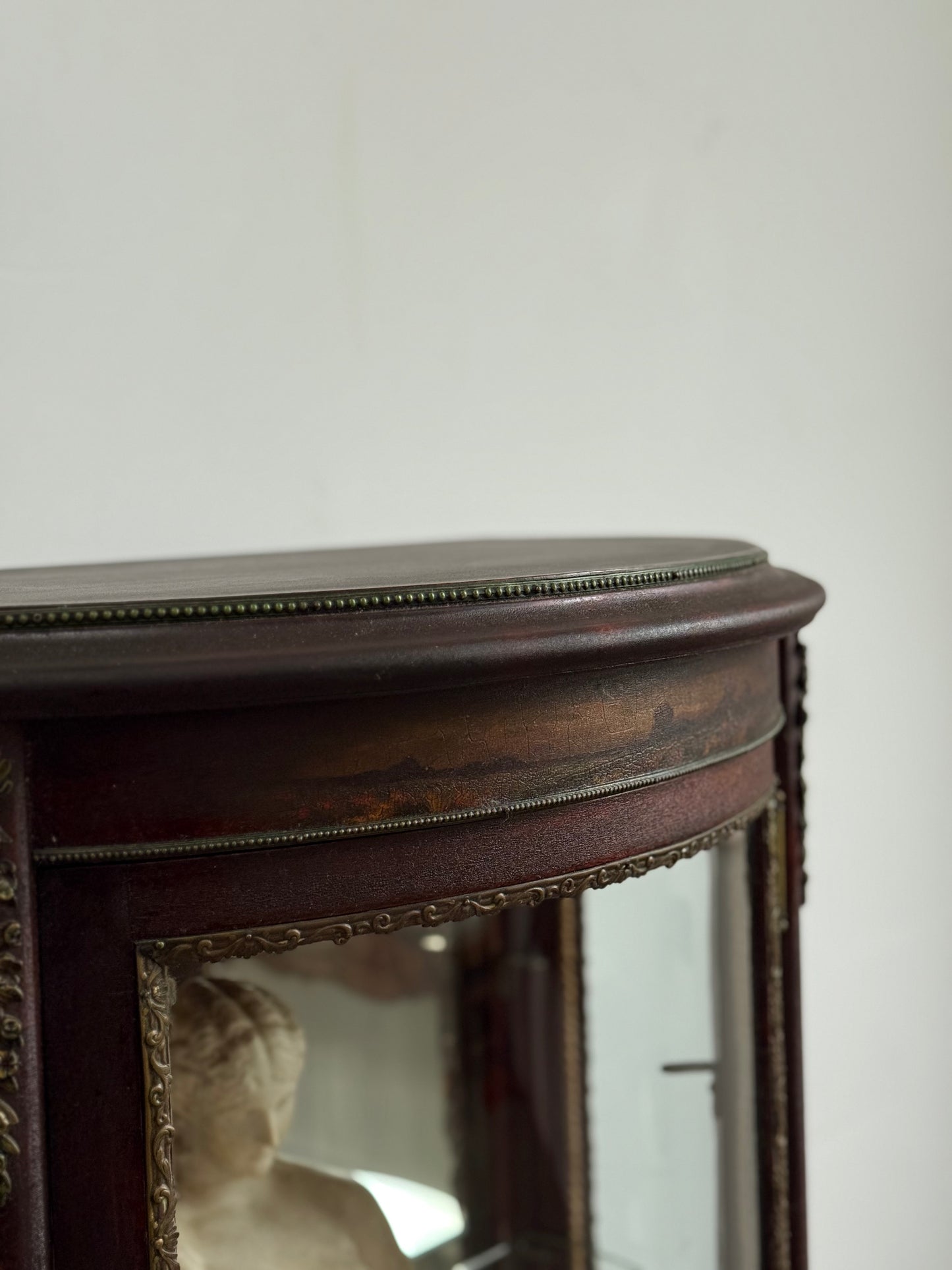 Late 19th C. French Glass Vitrine