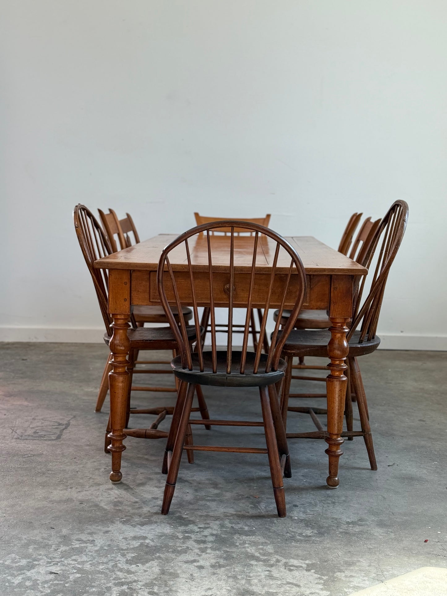 Large Pine Harvest Table with Extension