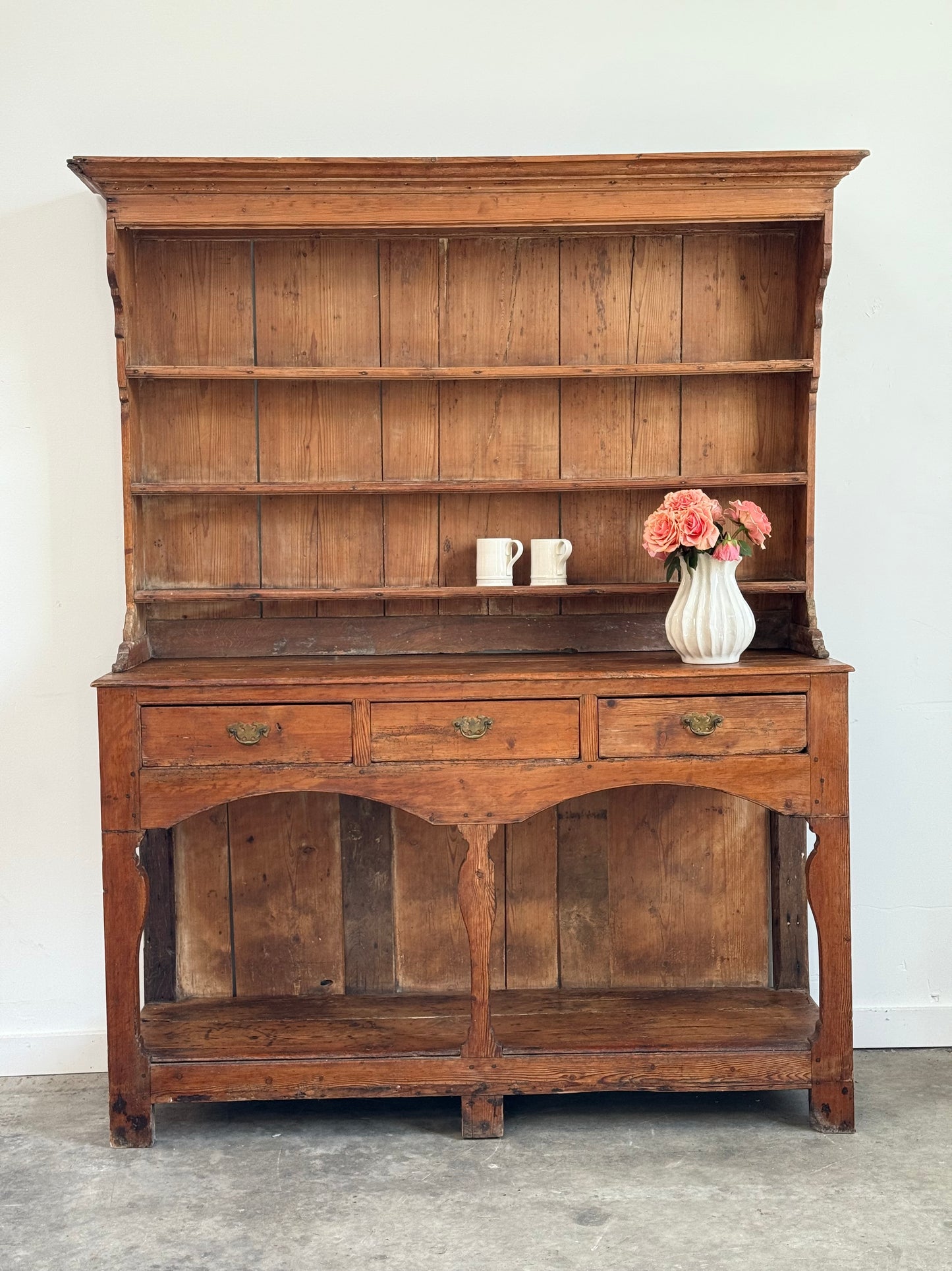 Antique Pine Welsh Dresser.