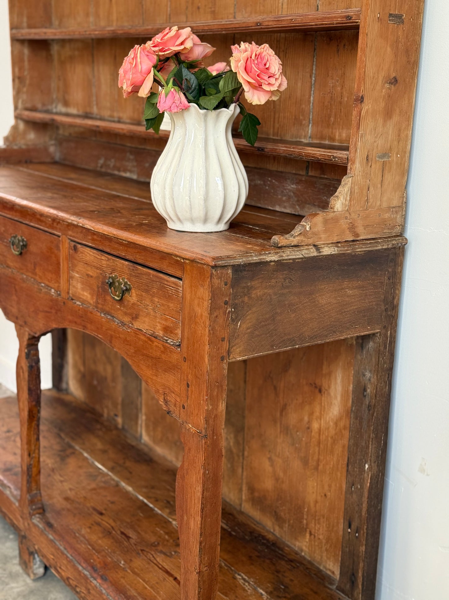 Antique Pine Welsh Dresser.