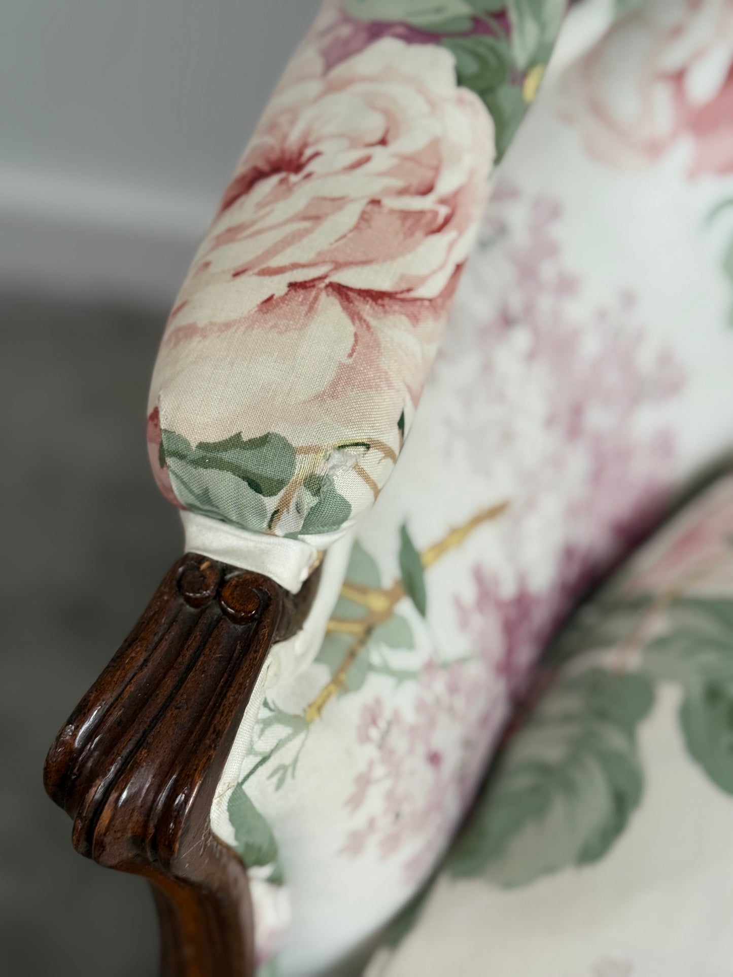 Louis XV Upholstered Bergere Chair