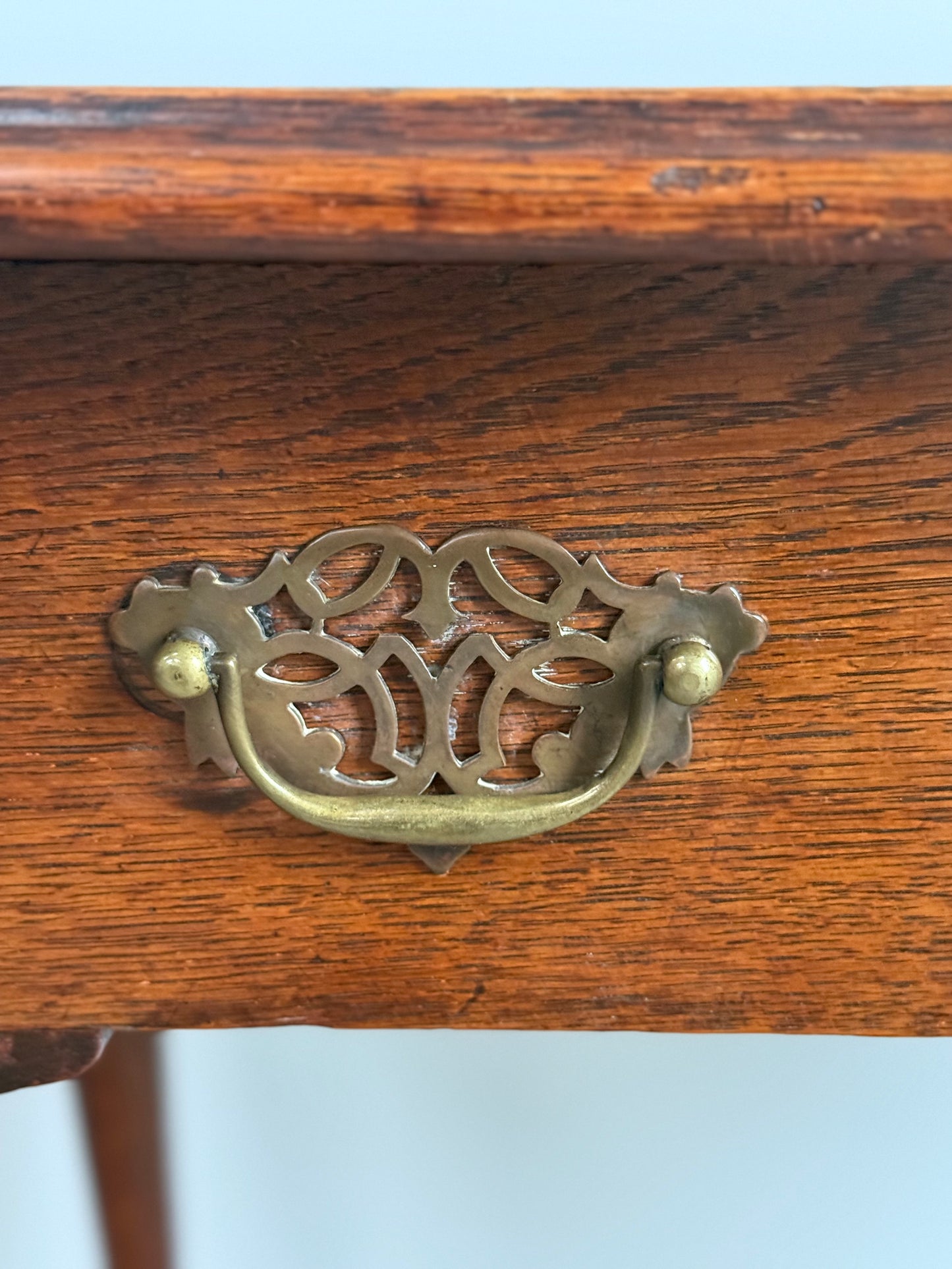 English Queen Anne Walnut One Drawer Lowboy