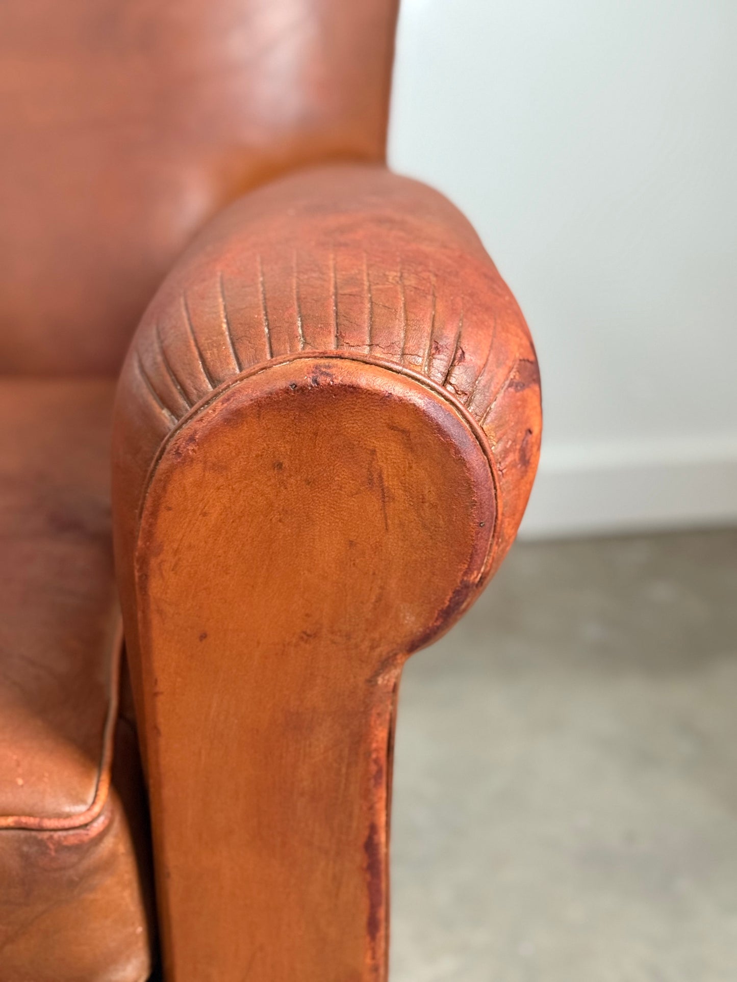 Pair of French Art Deco Club Chairs C. 1930