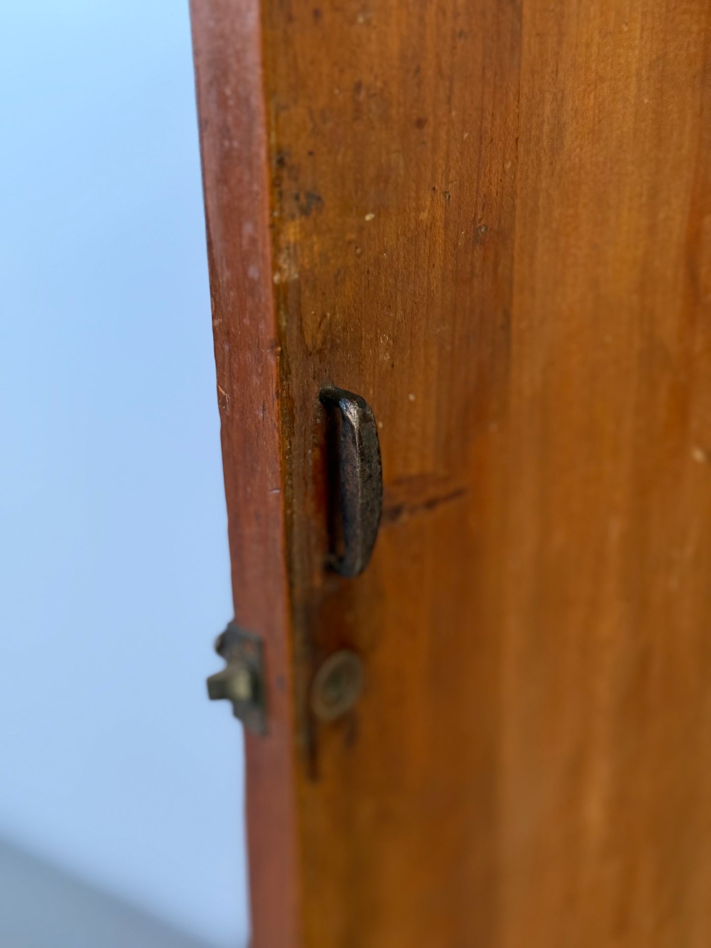 Antique Pine Cupboard On Turned Legs 19th c.