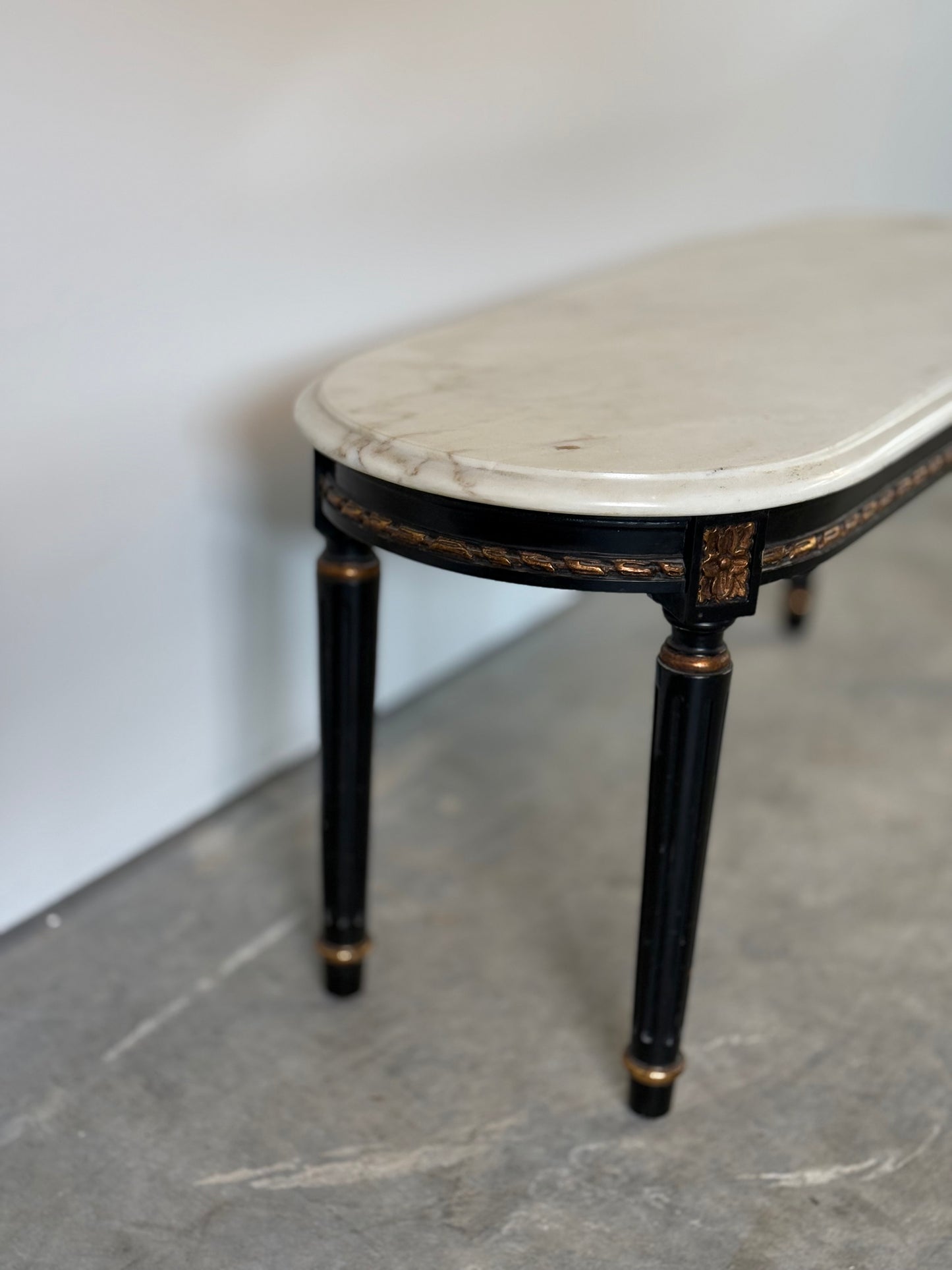 Louis XVI Style Marble Top Low Table