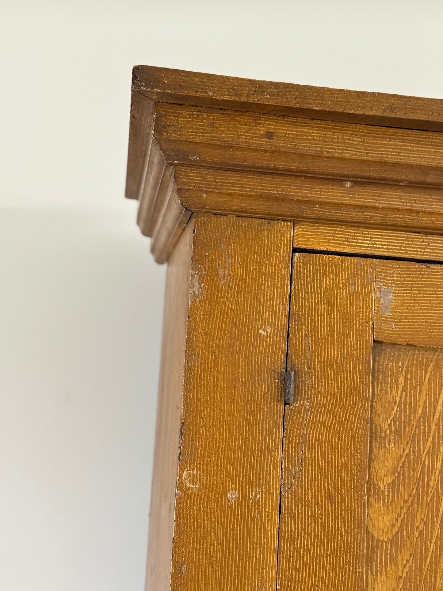 19th C. Grain Painted Cupboard