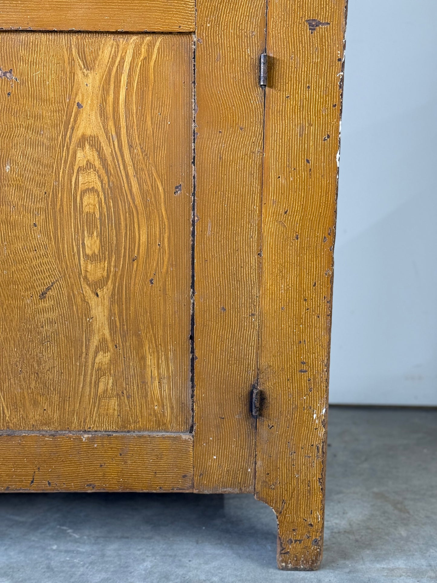 19th C. Grain Painted Cupboard