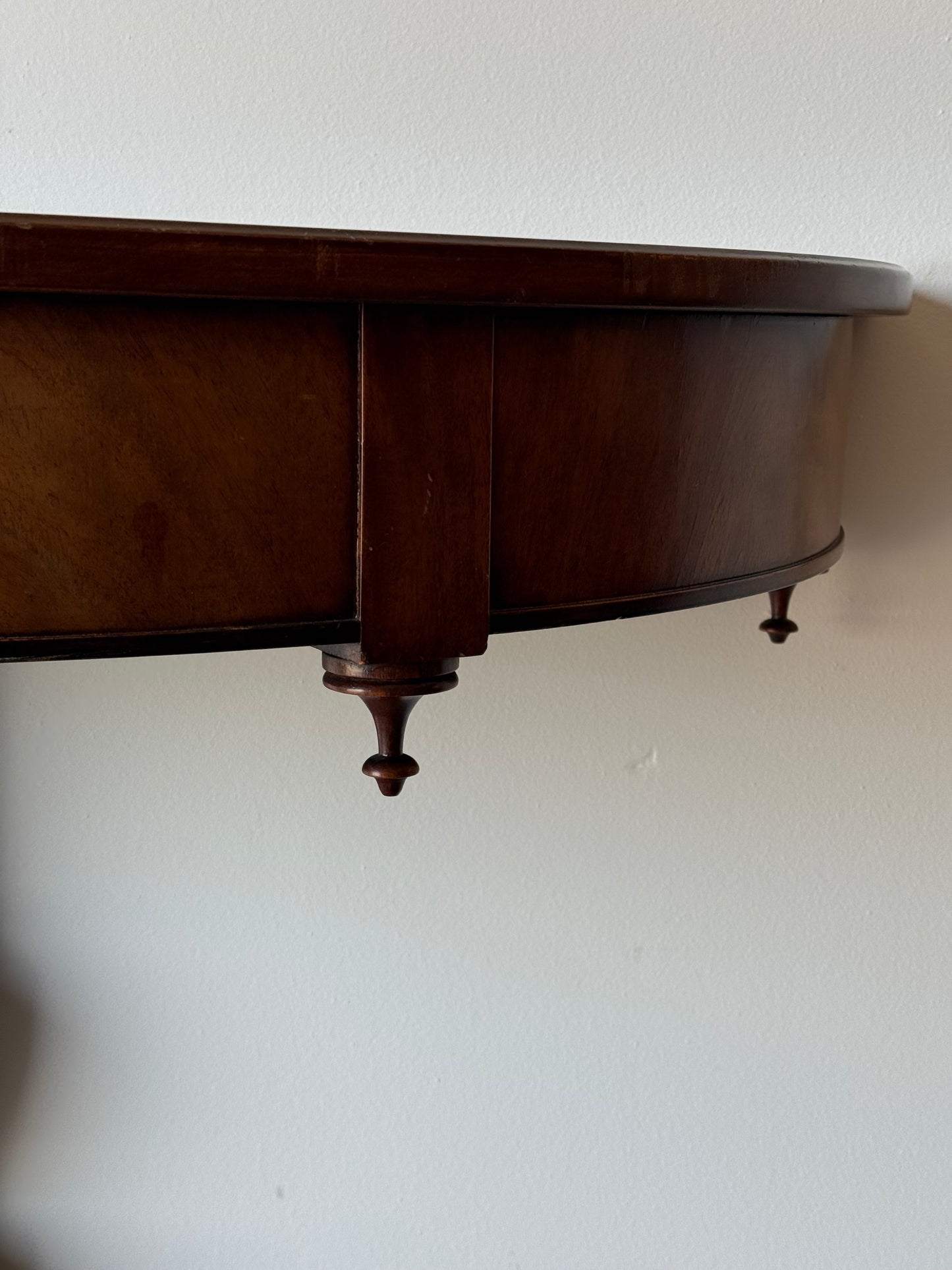 Vintage Mahogany Demi-Lune Console Table