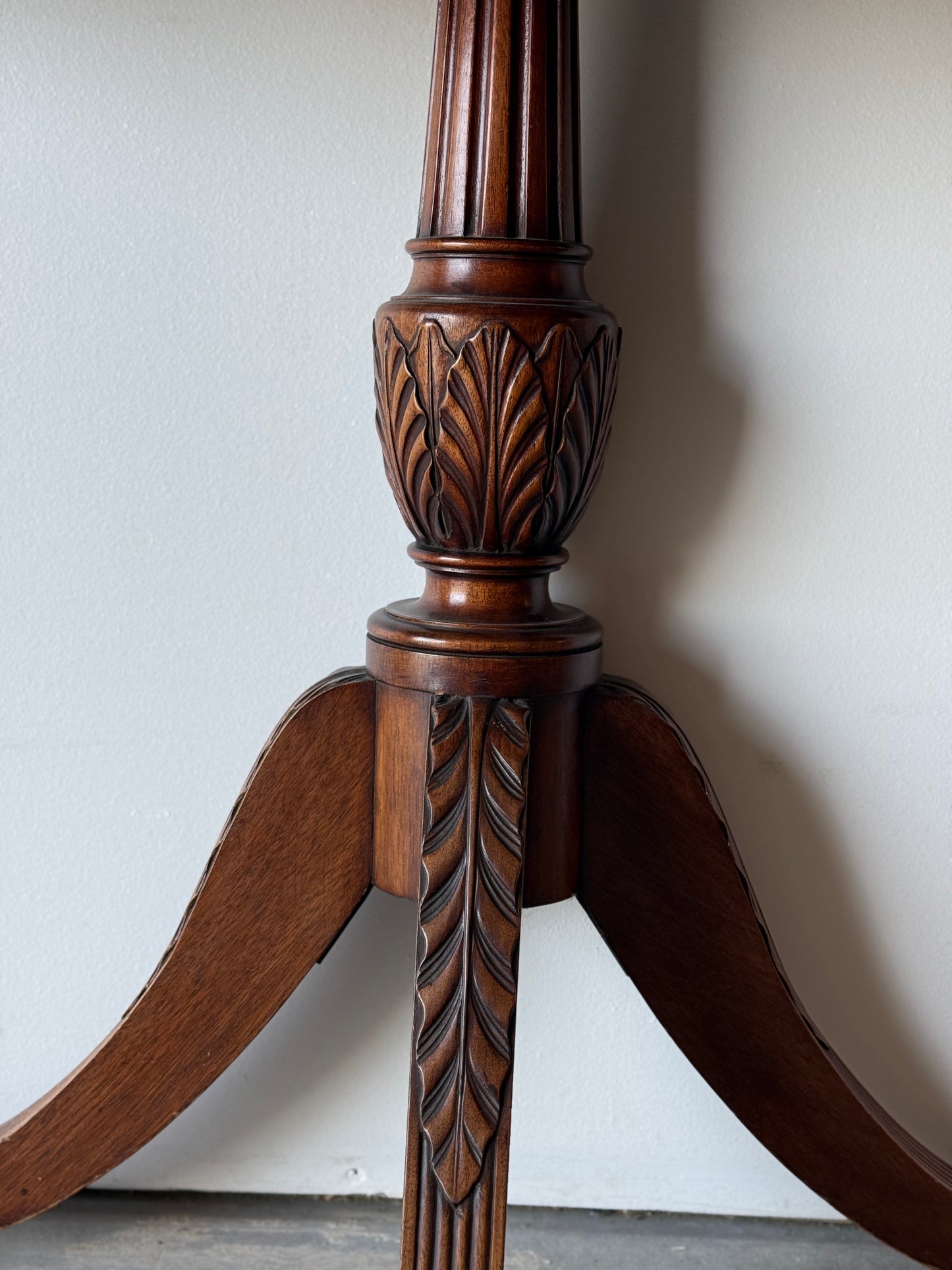 Vintage Mahogany Demi-Lune Console Table