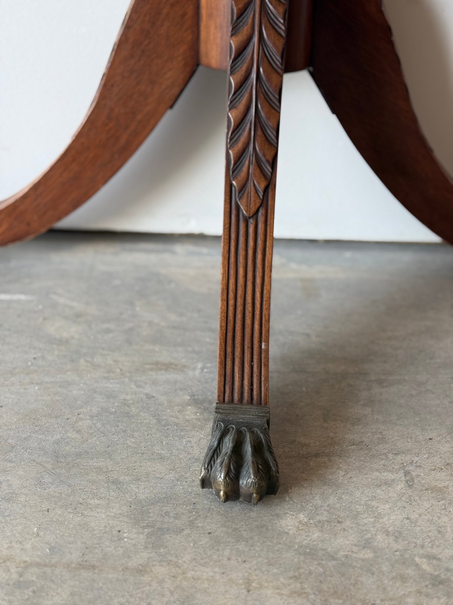 Vintage Mahogany Demi-Lune Console Table