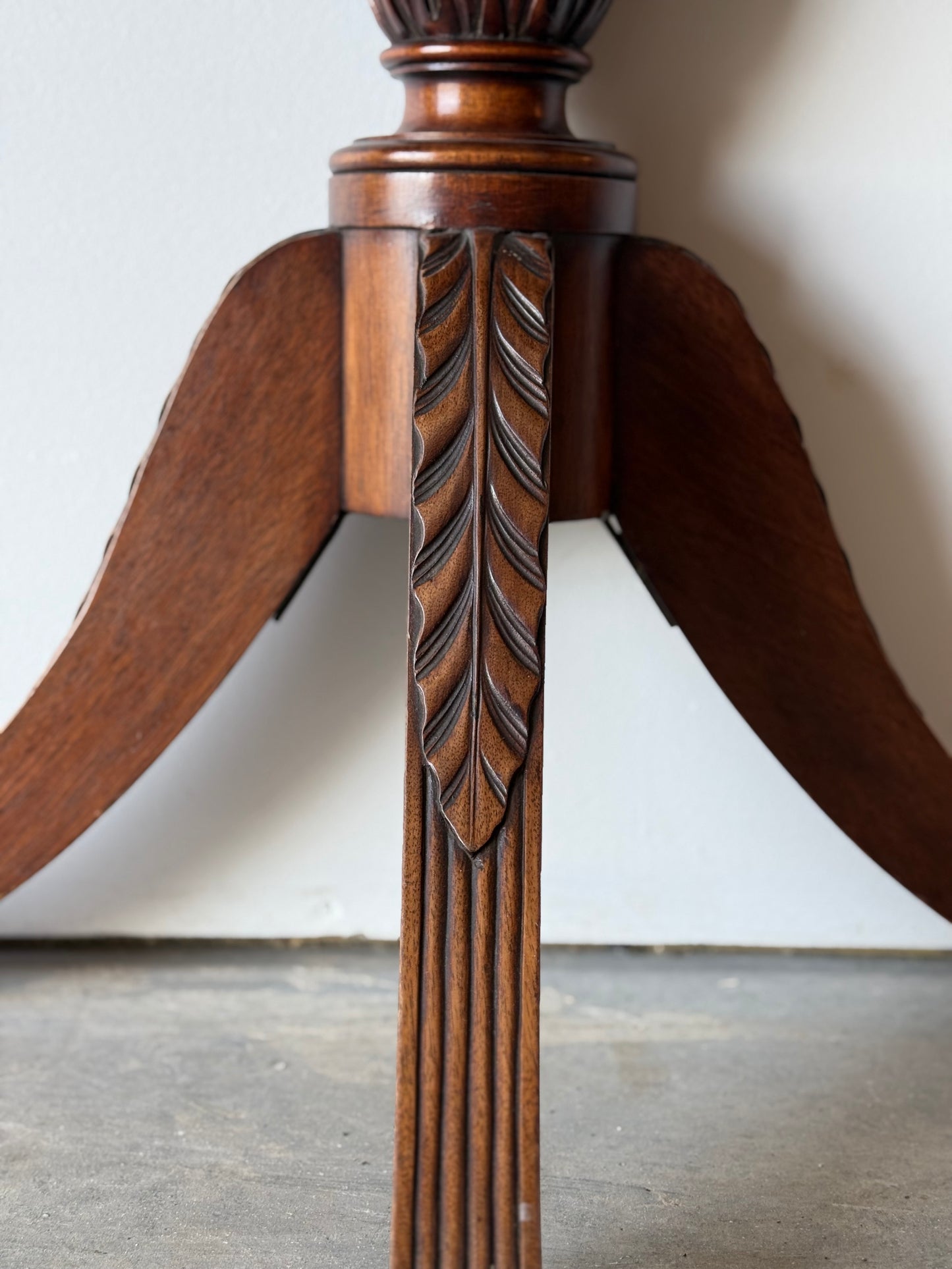Vintage Mahogany Demi-Lune Console Table