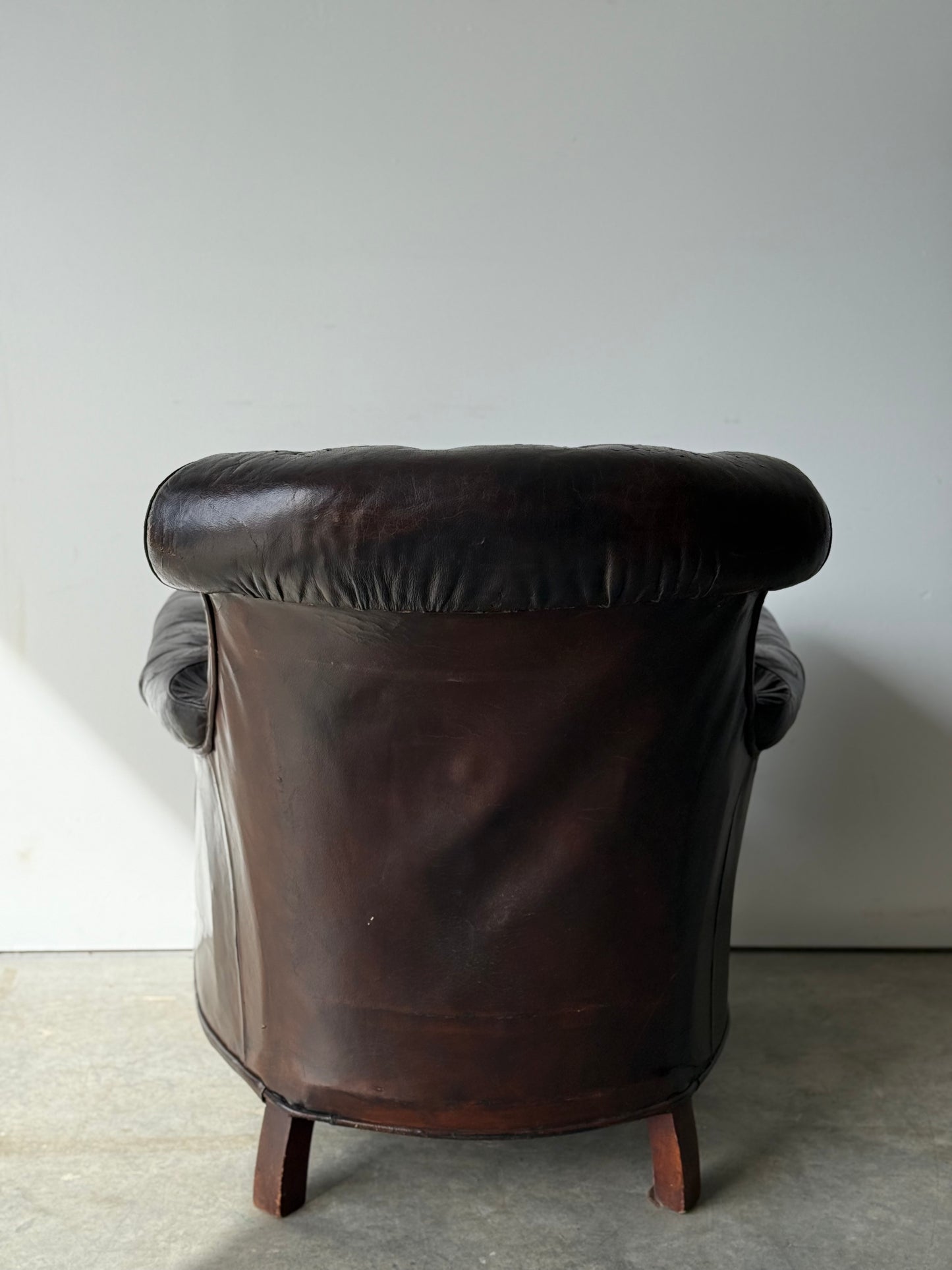 Leather Upholstered Club Chair