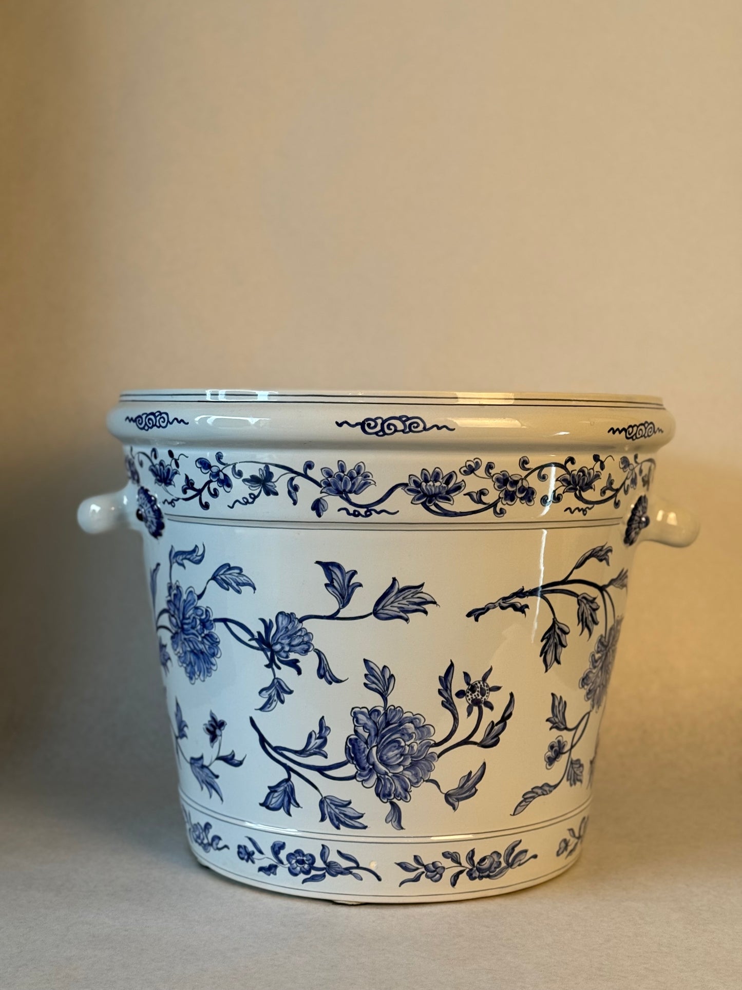 A Tiffany & Co. Faience Blue and White Jardinere