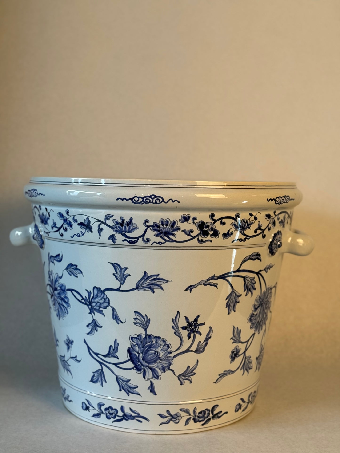 A Tiffany & Co. Faience Blue and White Jardinere
