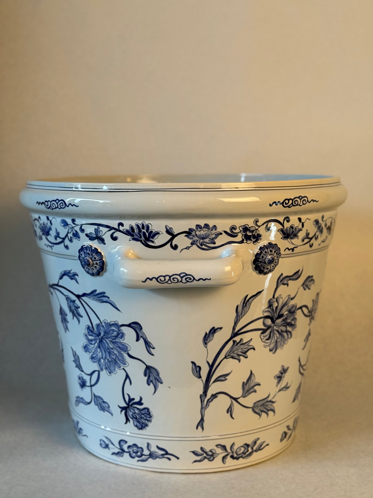 A Tiffany & Co. Faience Blue and White Jardinere