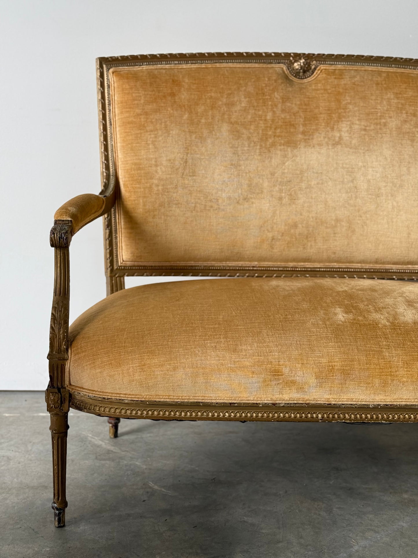 Antique Louis XVI Style Giltwood Parlor Set