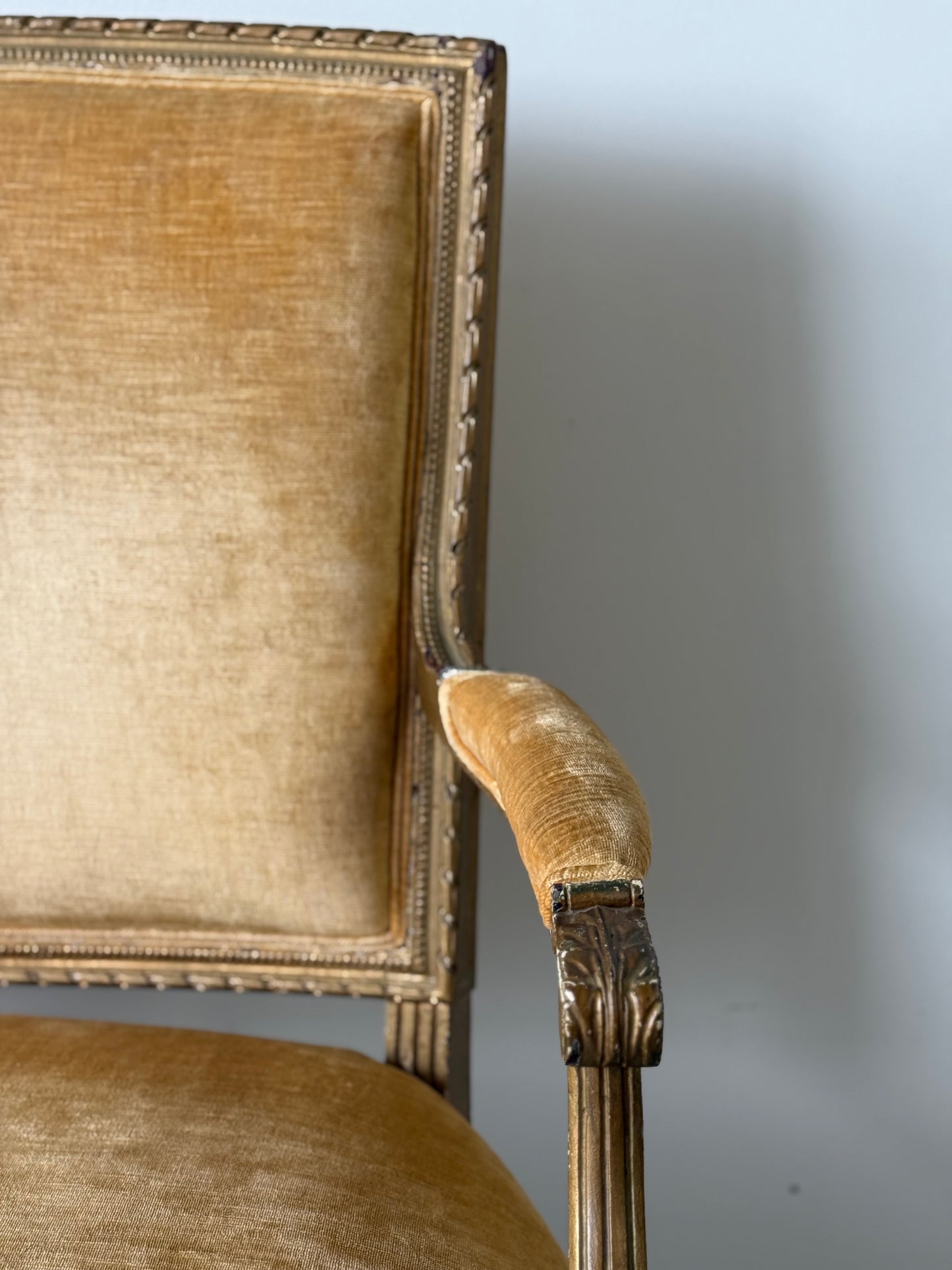 Antique Louis XVI Style Giltwood Parlor Set