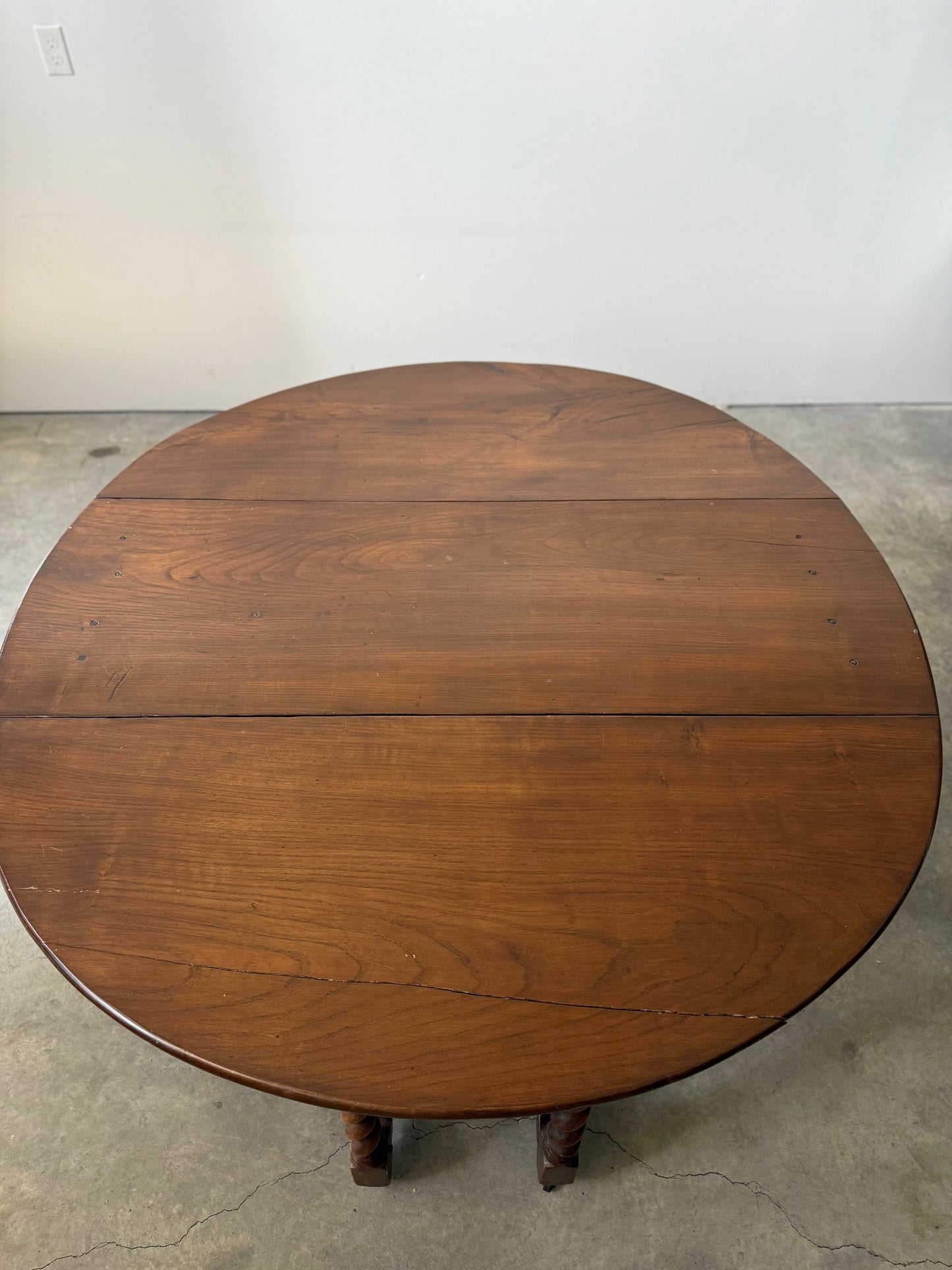 Jacobean Oak Double Swing Leg Drop Leaf Table