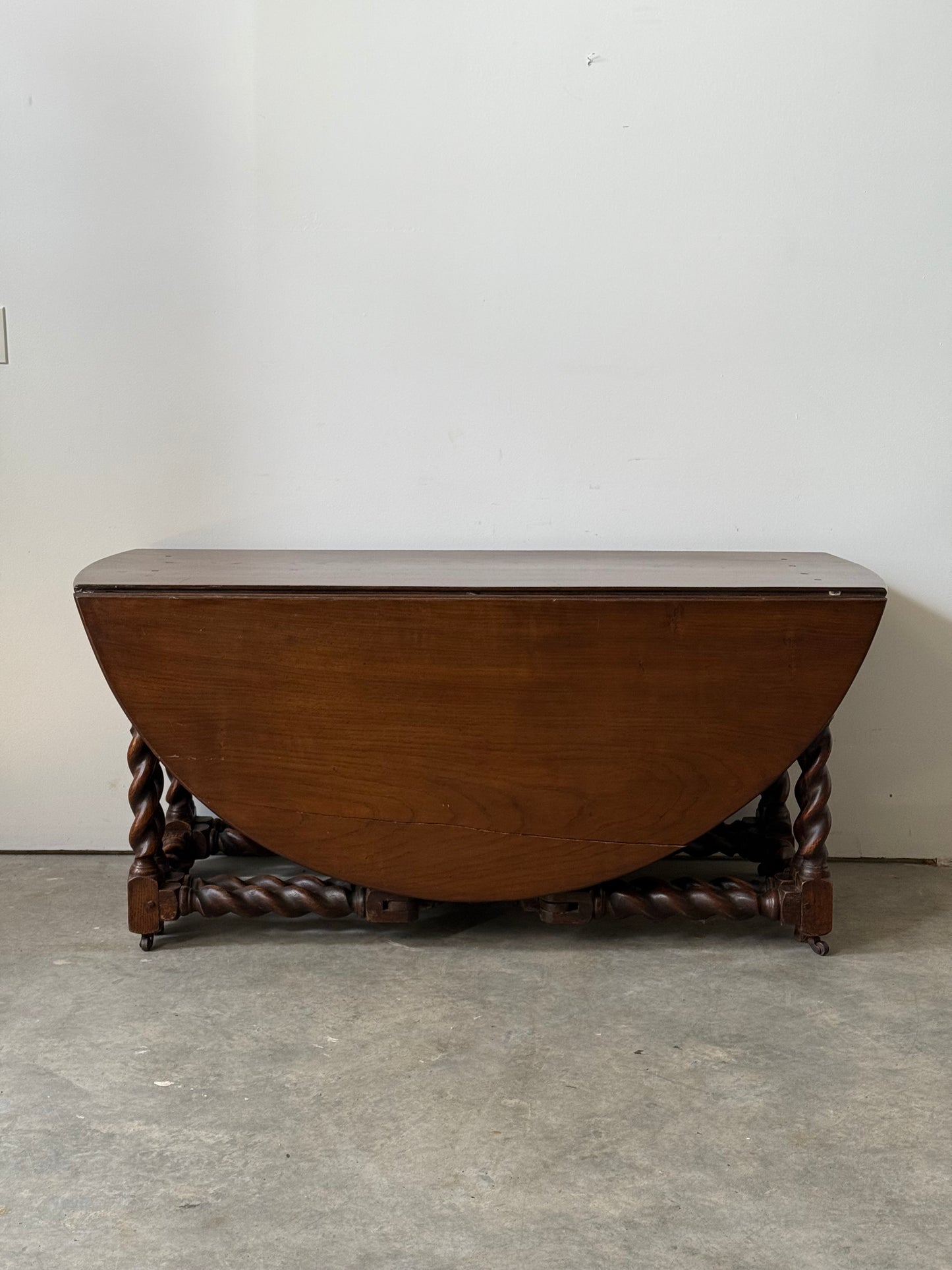 Jacobean Oak Double Swing Leg Drop Leaf Table