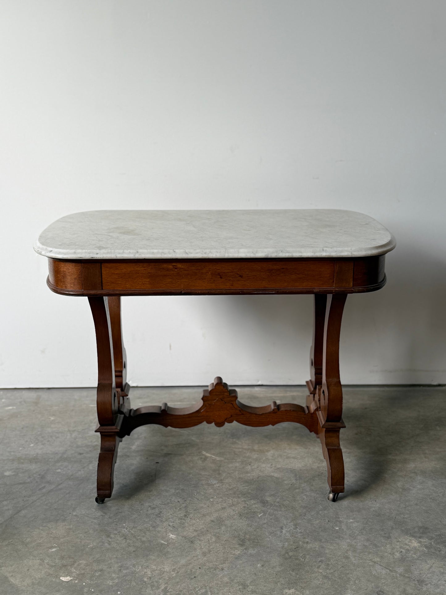 Antique Victorian  Marble Top Parlor Table