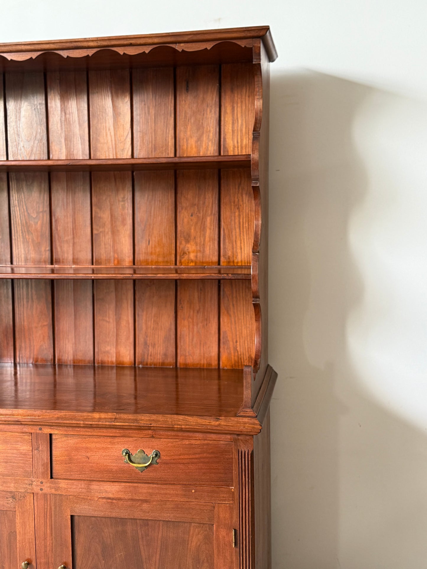 Vintage Walnut Set-Back Cupboard