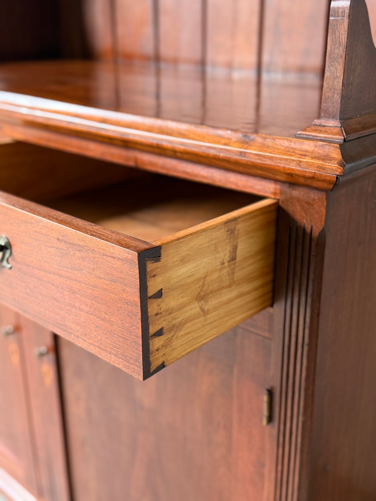 Vintage Walnut Set-Back Cupboard