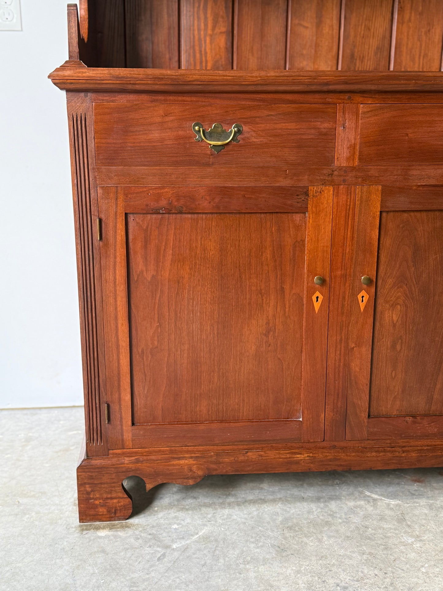 Vintage Walnut Set-Back Cupboard