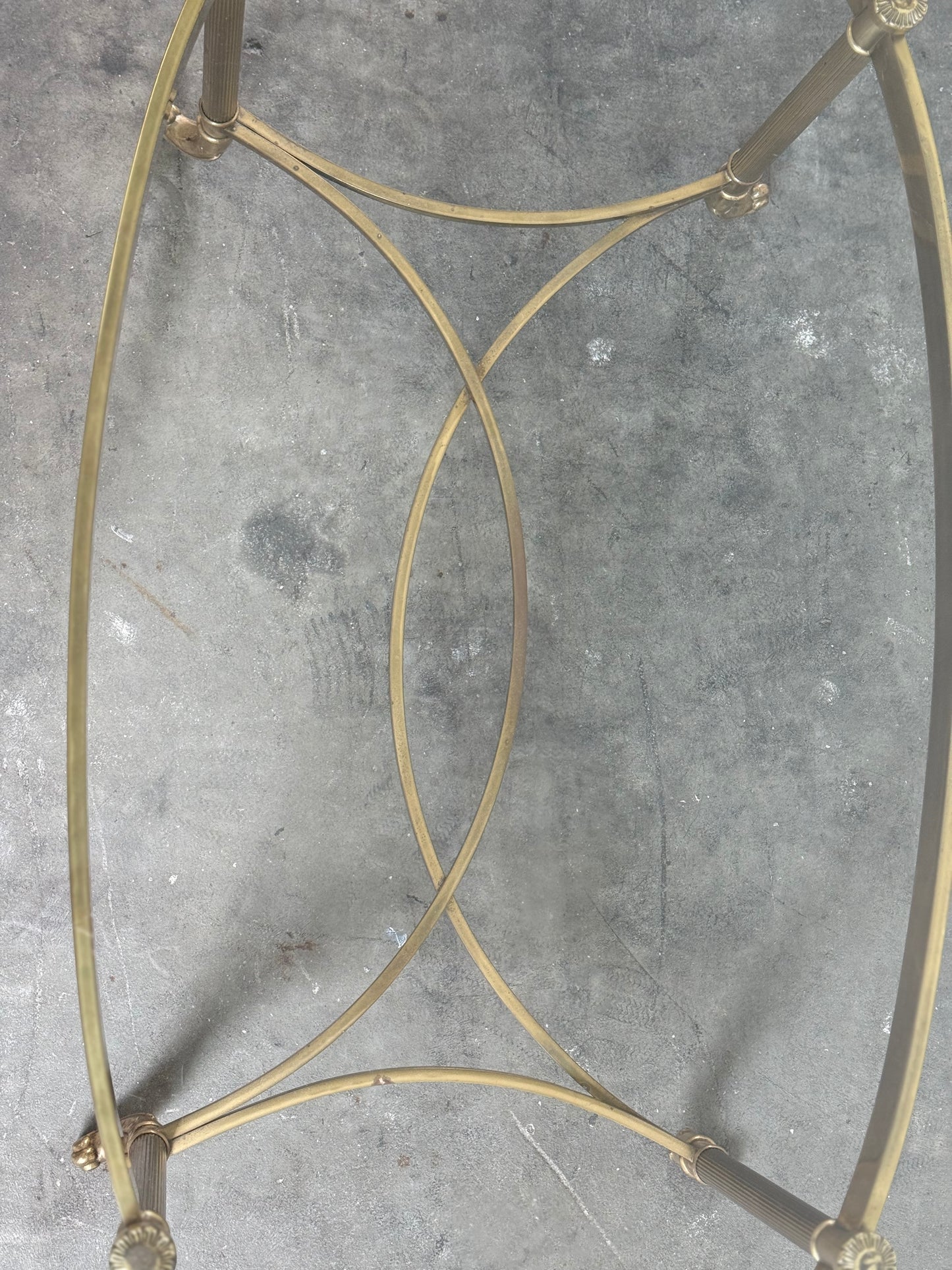 Vintage La Barge Regency Brass and Glass Top Coffee Table