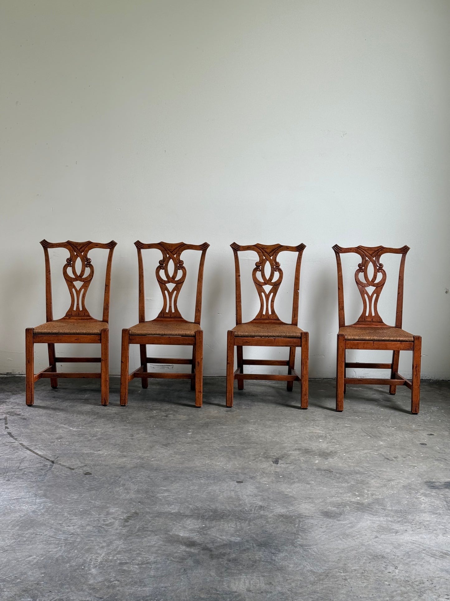 Beautiful Vintage Carved Dining Chairs Set of 4