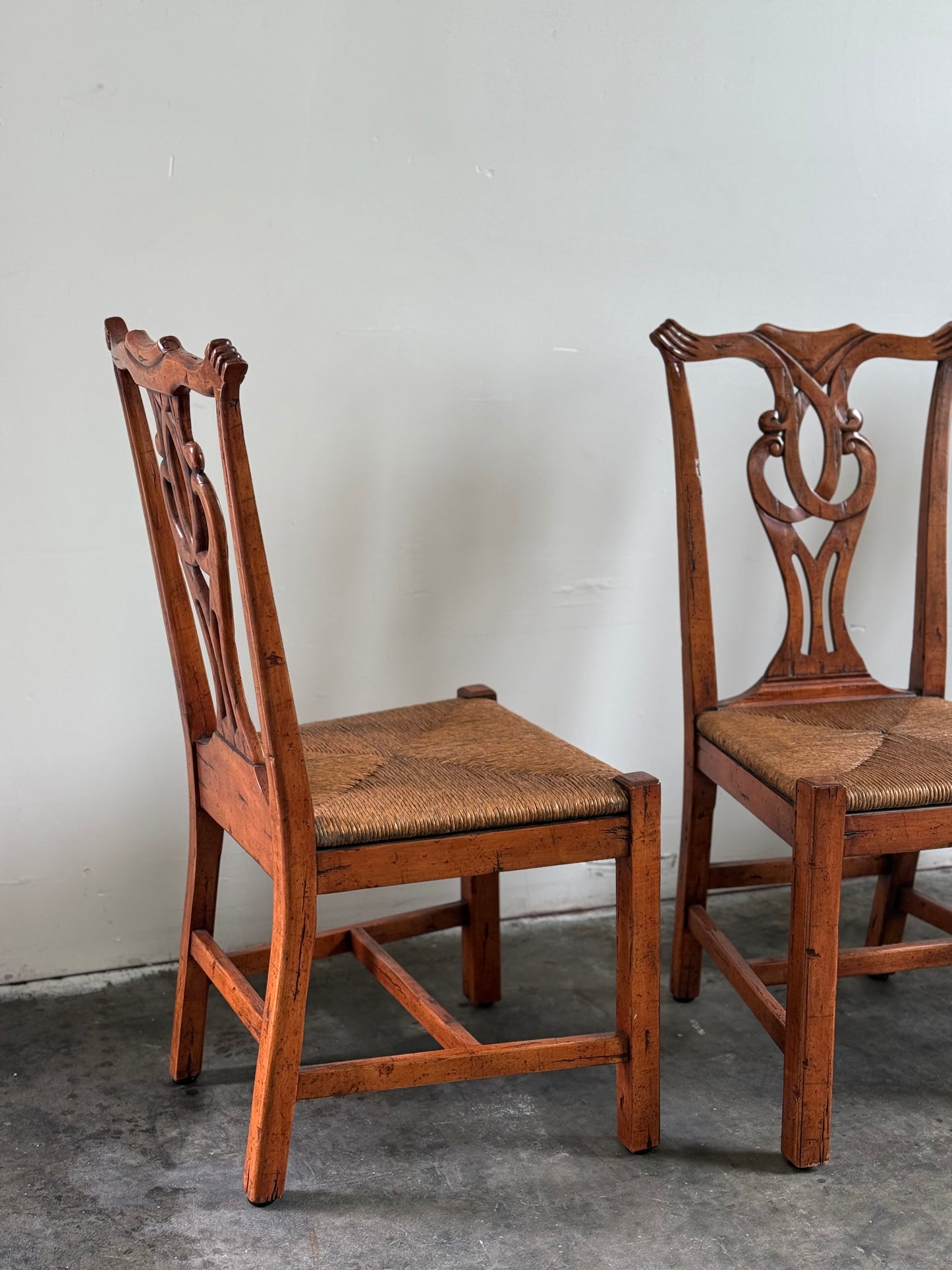 Beautiful Vintage Carved Dining Chairs Set of 4