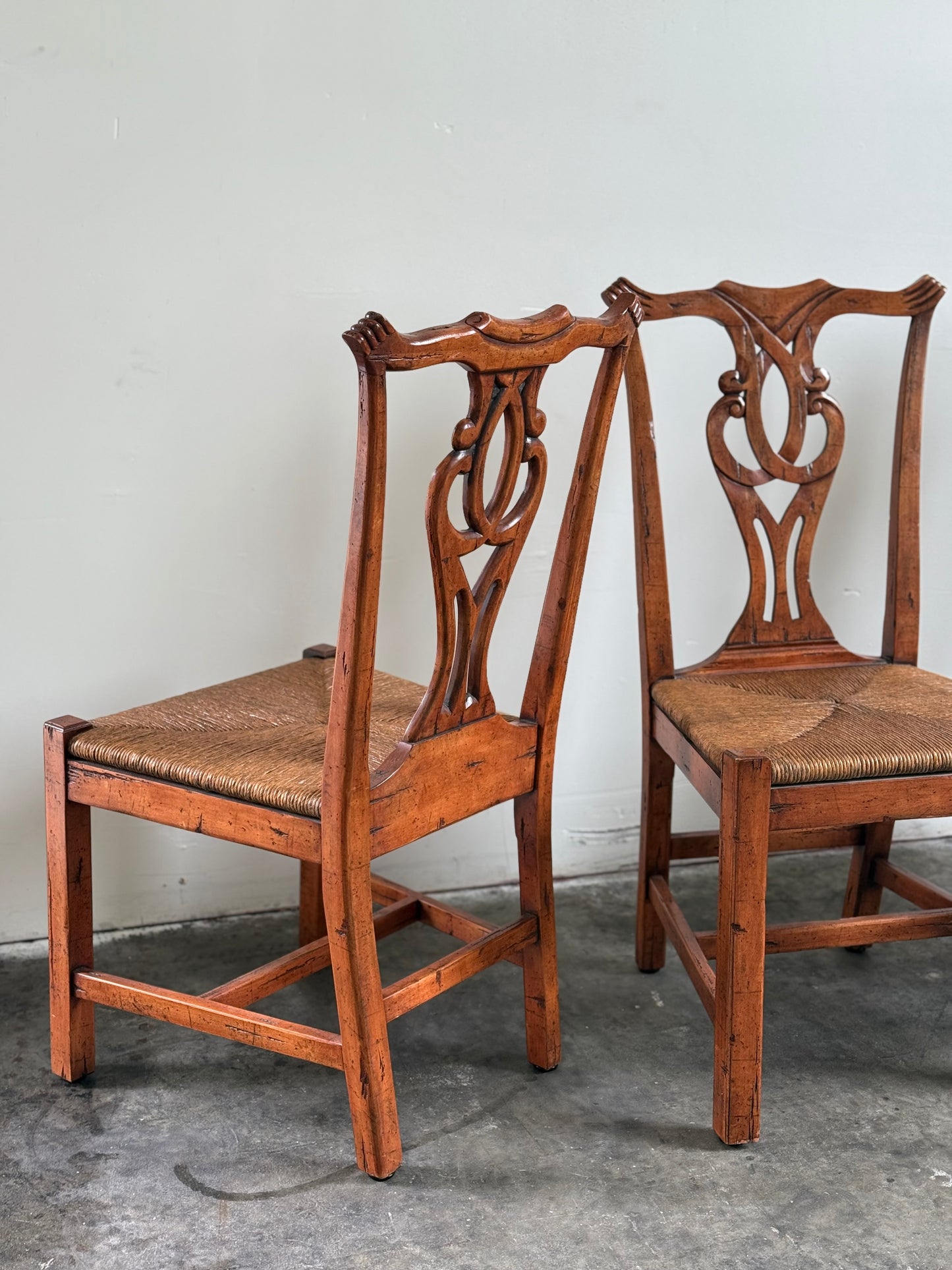 Beautiful Vintage Carved Dining Chairs Set of 4