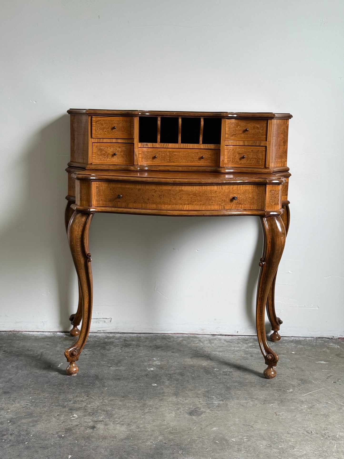 Louis XV Style Bonheur du Jour Serpentine Desk