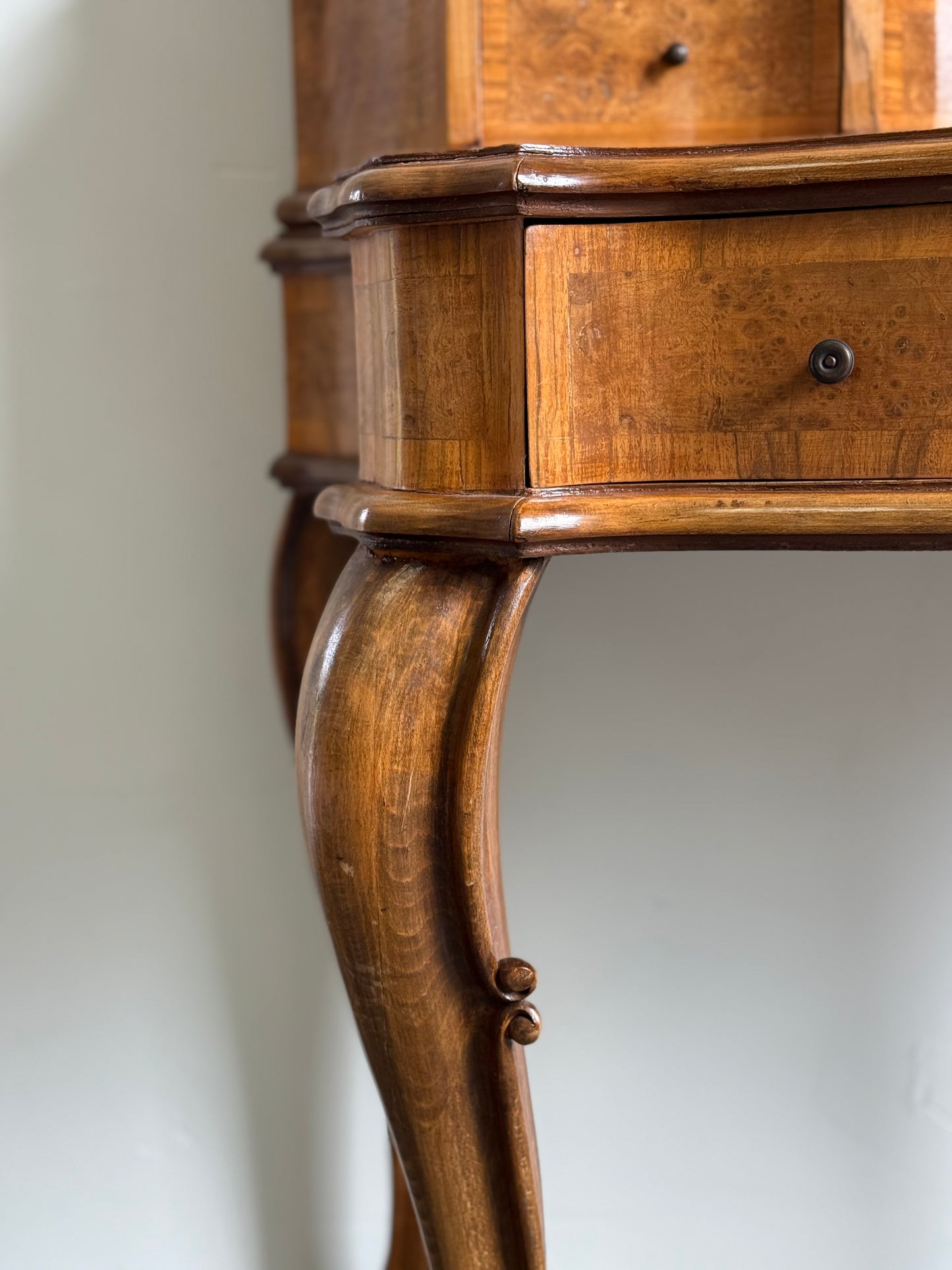 Louis XV Style Bonheur du Jour Serpentine Desk