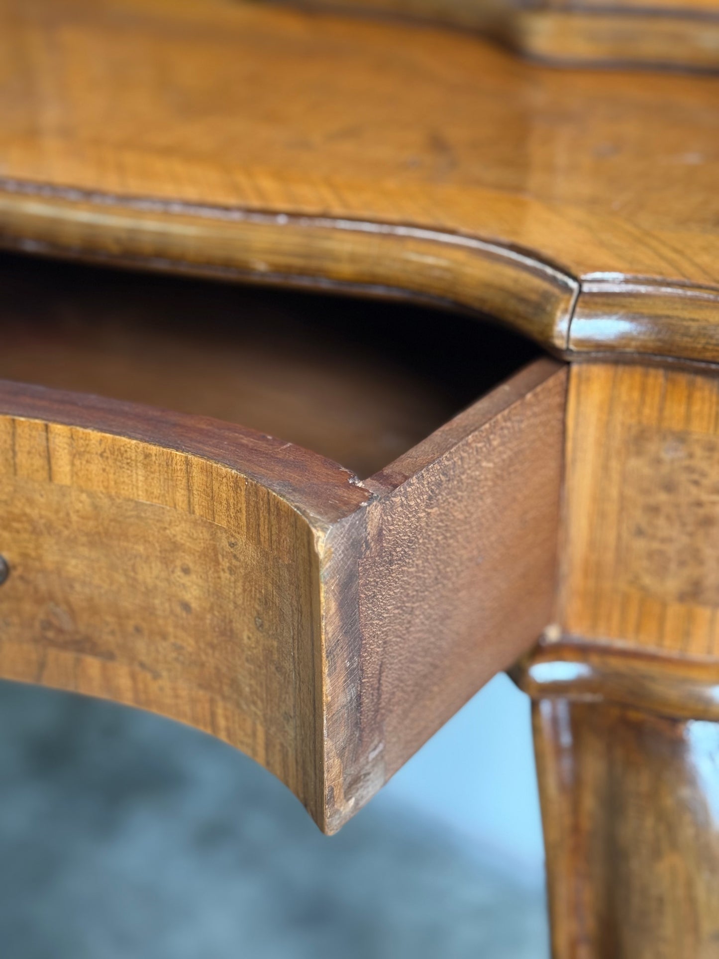 Louis XV Style Bonheur du Jour Serpentine Desk