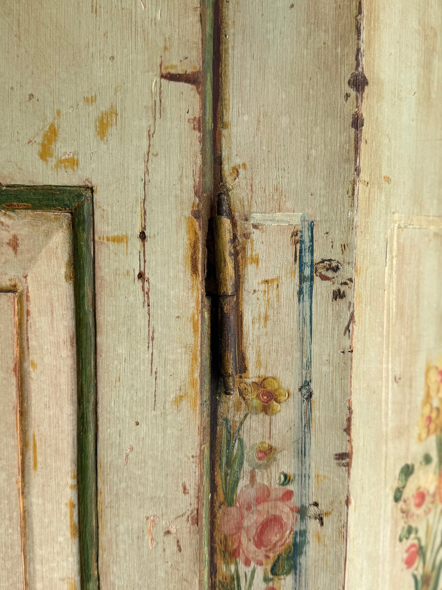 Antique Painted Wardrobe 1833 France or Germany