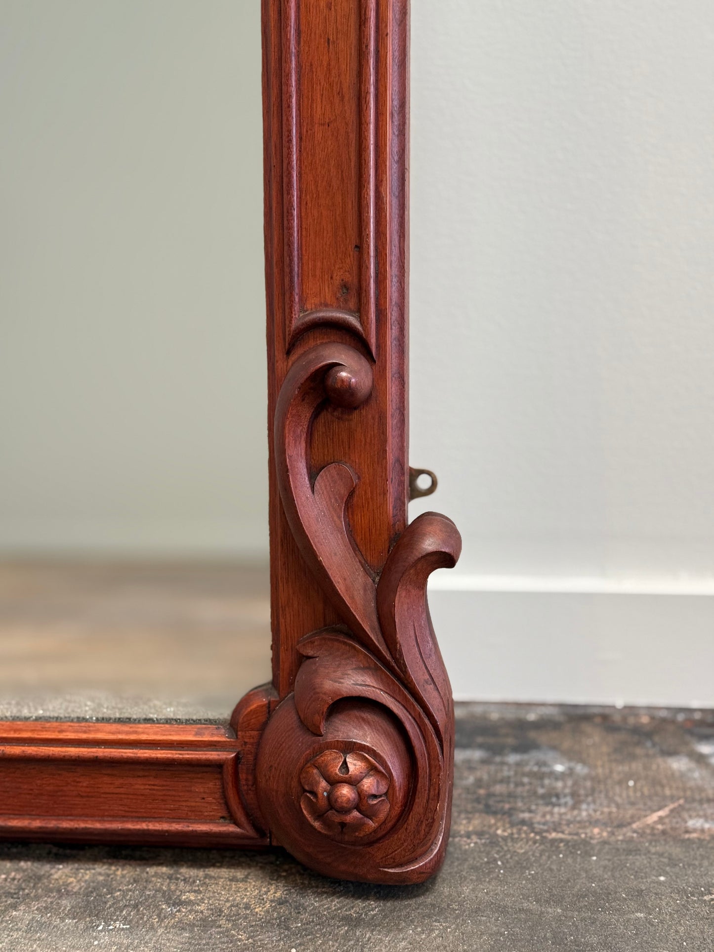 Antique Over Mantle or Wall Mirror. Boston 19th C.