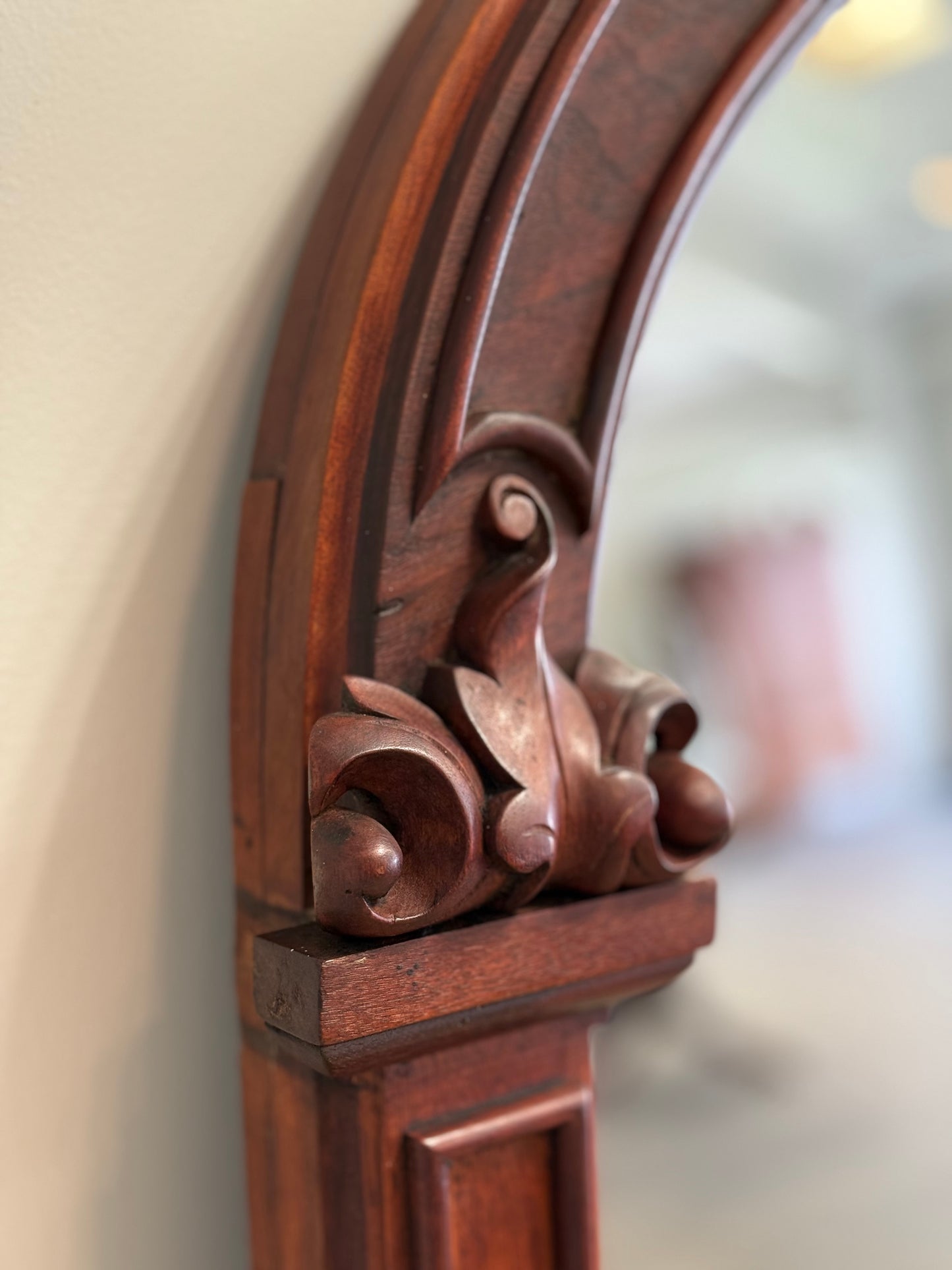 Antique Over Mantle or Wall Mirror. Boston 19th C.
