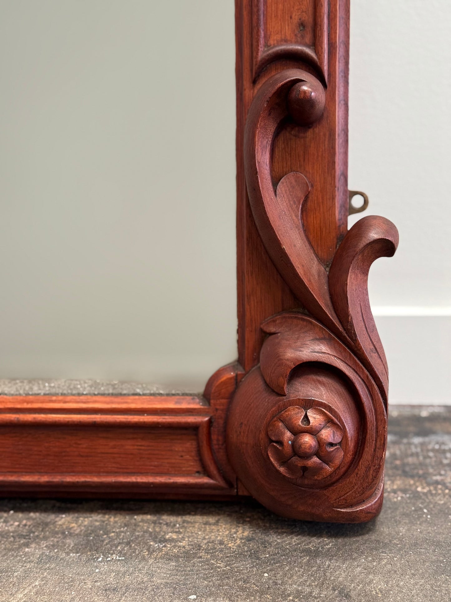 Antique Over Mantle or Wall Mirror. Boston 19th C.