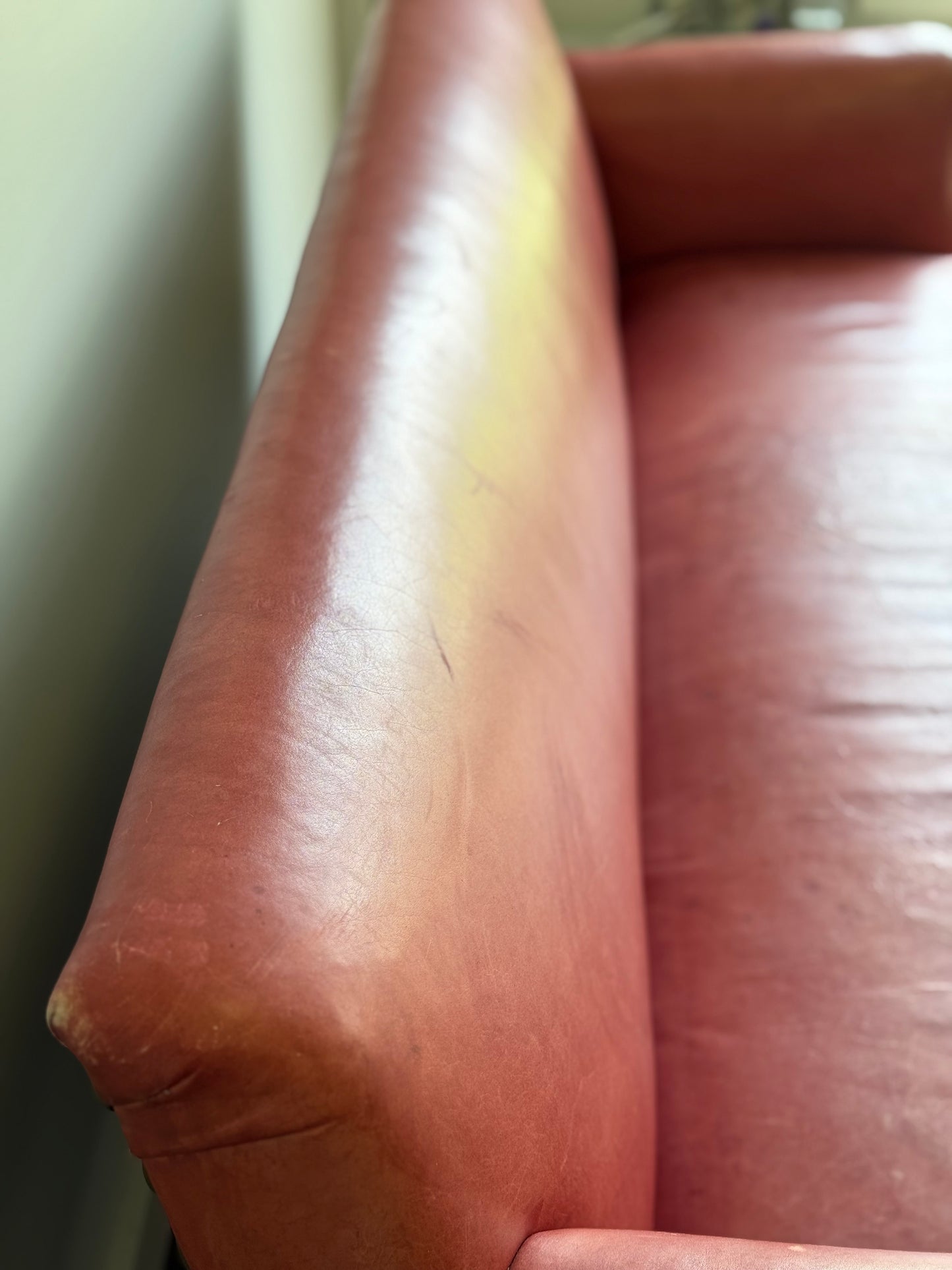 Antique Leather Sofa. England C.1900