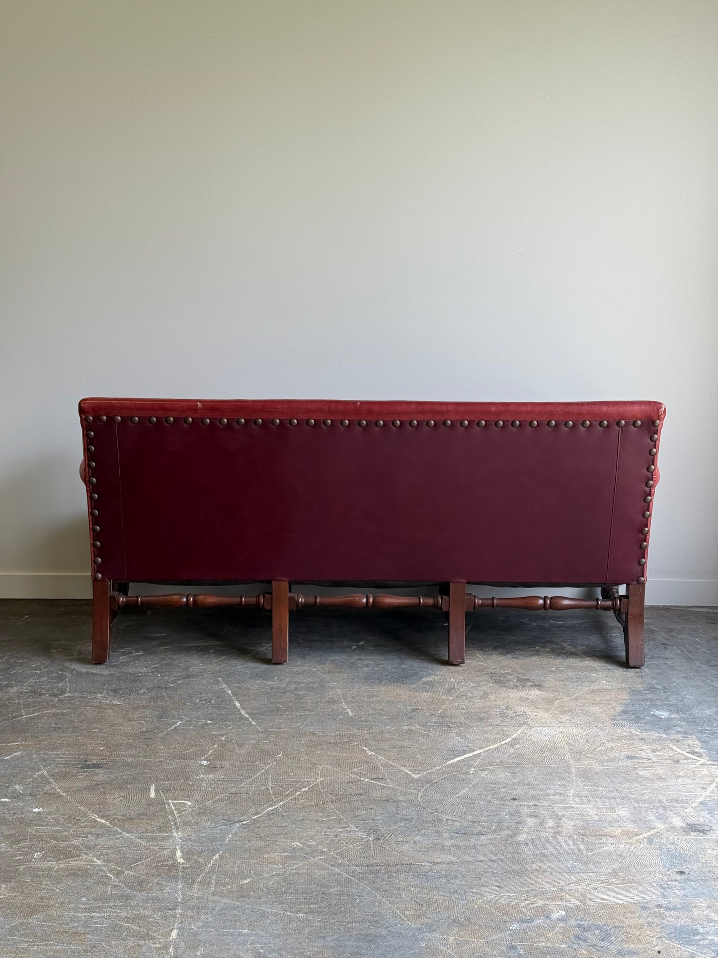 Antique Leather Sofa. England C.1900